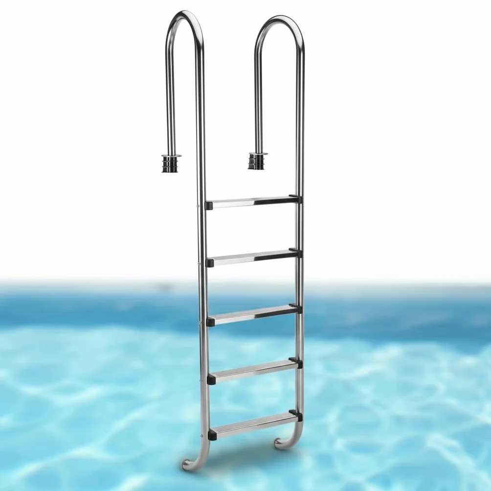Melko Escalera Piscina 5 Niveles Acero Inoxidable V2 Gris