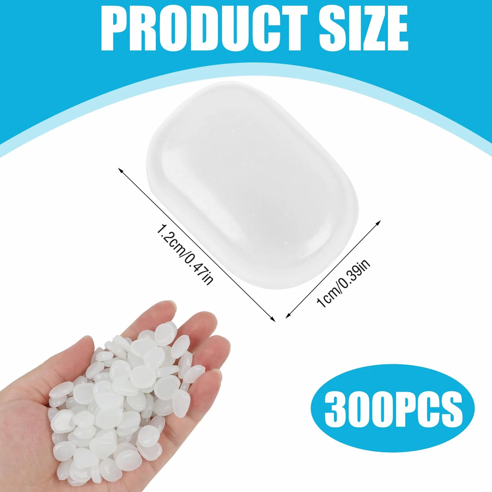 Piedras Luminosas Decorativas Jardin 300 Piezas Fluorescentes Guijarros Macetas Senderos Blanco