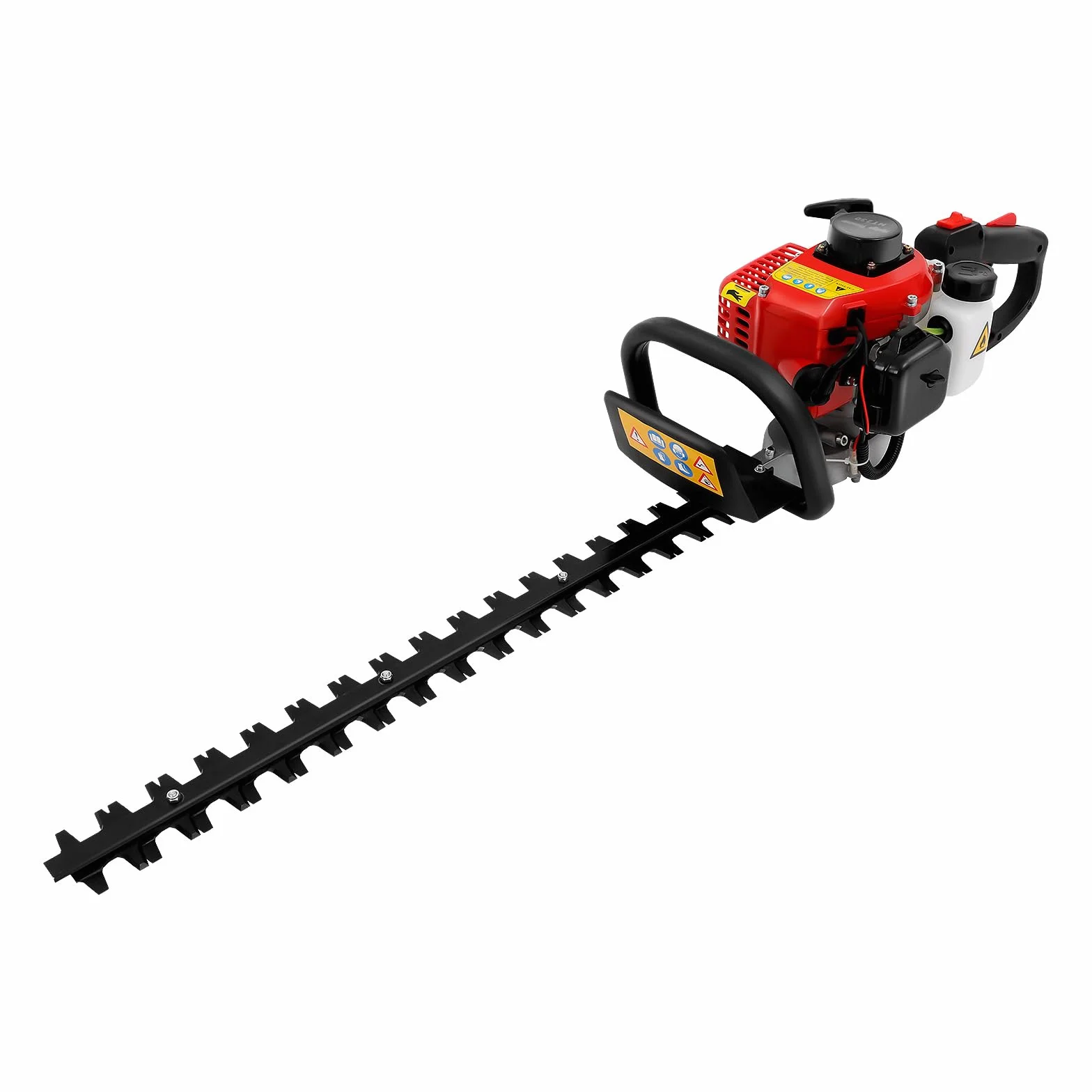 Desbrozadora de gasolina, cortasetos de 0,9 CV con hoja doble de 56 cm | Hoja doble de 56 cm con mango giratorio de 180°, para propietarios de jardines y cuidado de setos, uso inalámbrico