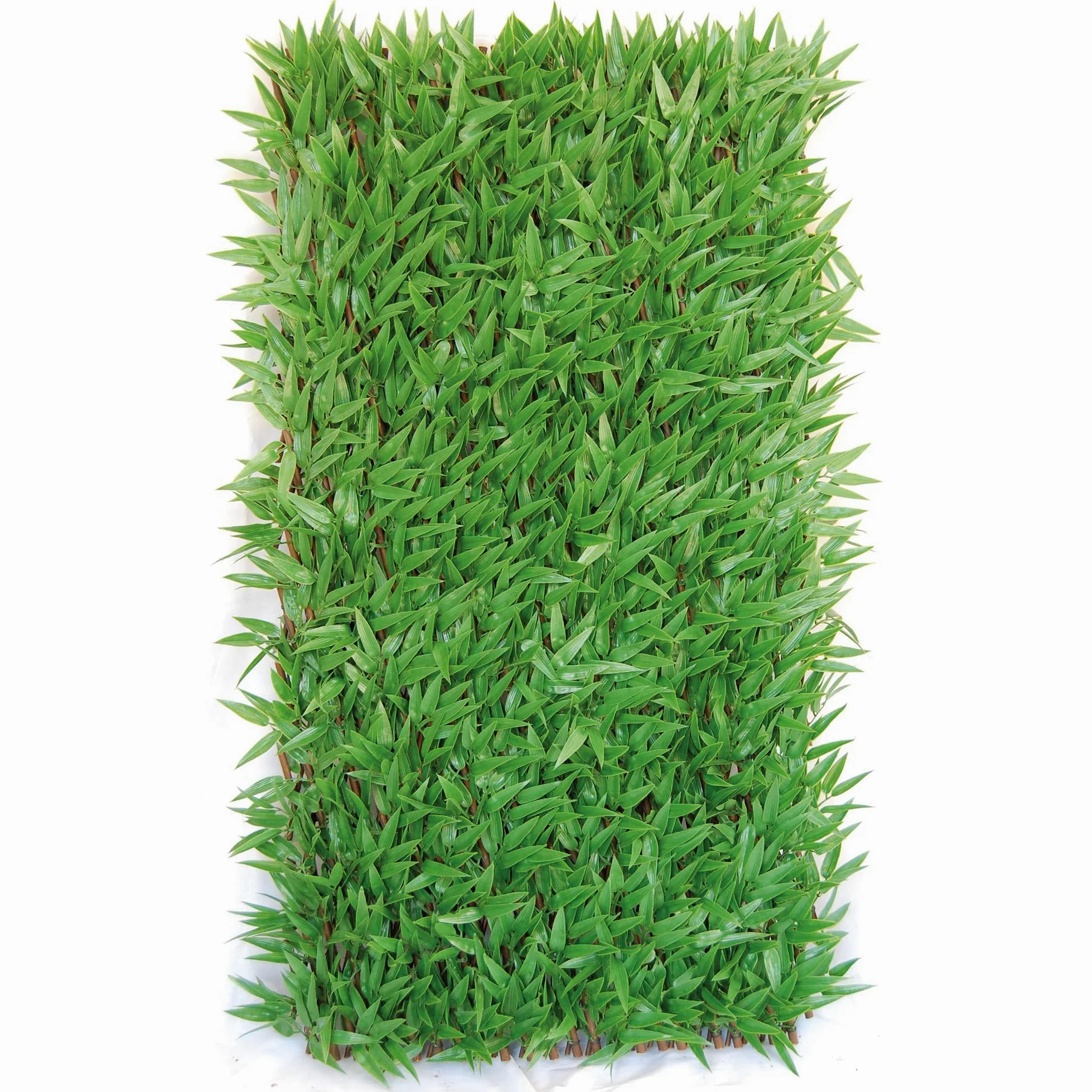 TENAX Divy 3D X-Tens Bamboo 1,00x2 m Verde, Enrejado Extensible de Madera Natural Recubierto con Hojas de Bambú, Occultación para Balcones y Terrazas, Decoración de Paredes
