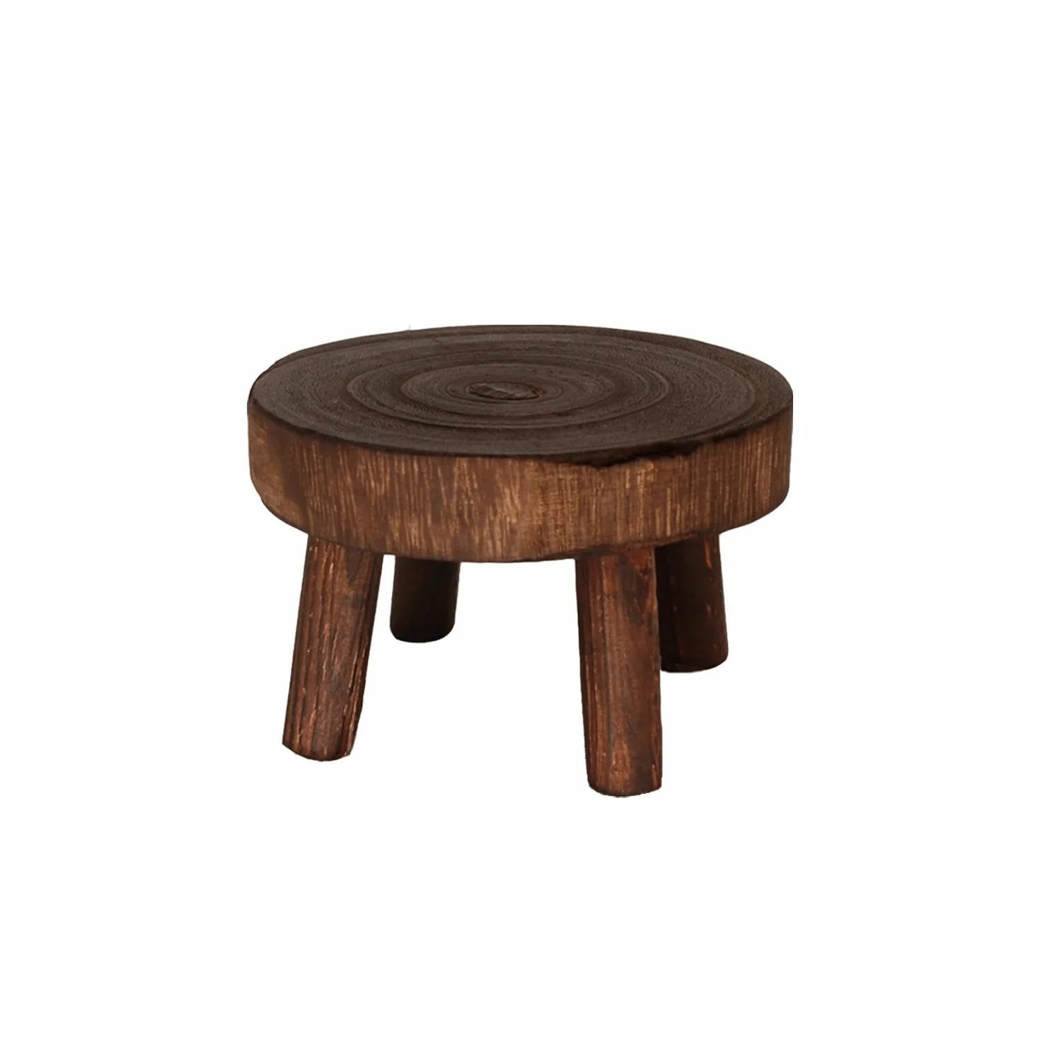 Soporte de Plantas Taburete Redondo para Interior Macetas Bonsái