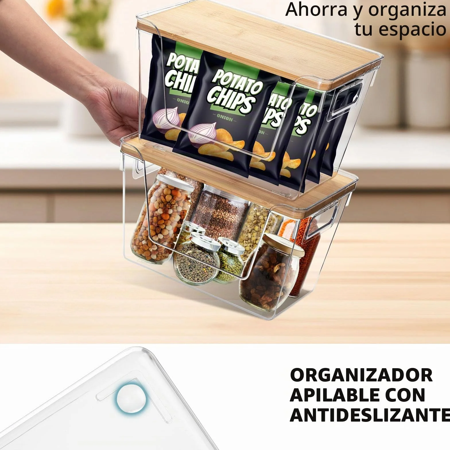 Set de 2 contenedores para patatas y cebollas