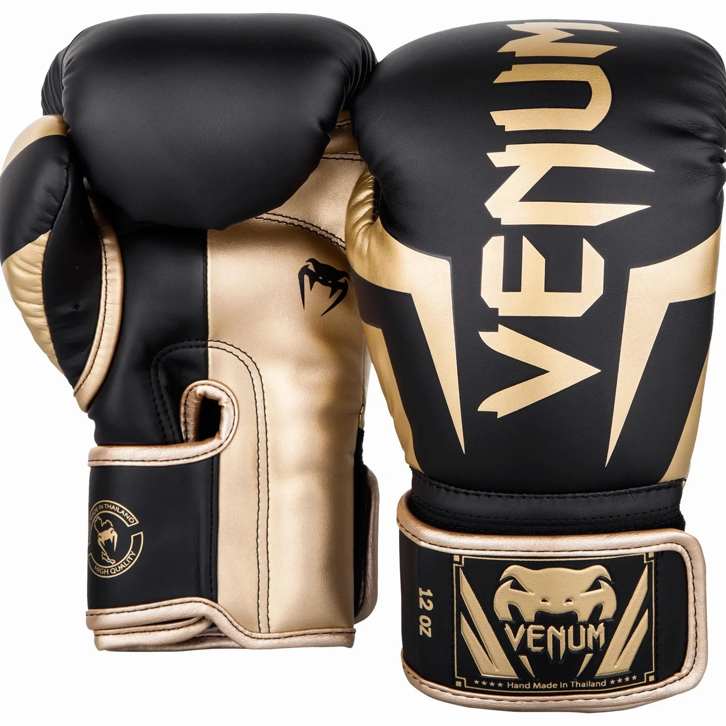 Venum Elite Guantes de Boxeo Negro Oro 16 Onzas