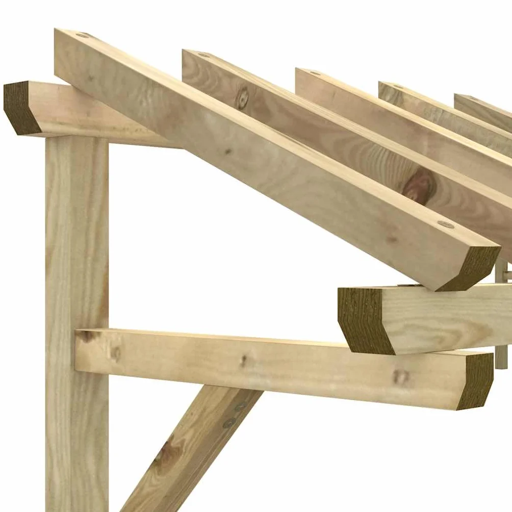 Pérgola de Puerta Madera Maciza de Pino 200x100x100 cm, Casa y jardín Jardín Artículos de Exterior Toldos, Verde, 17.2kg