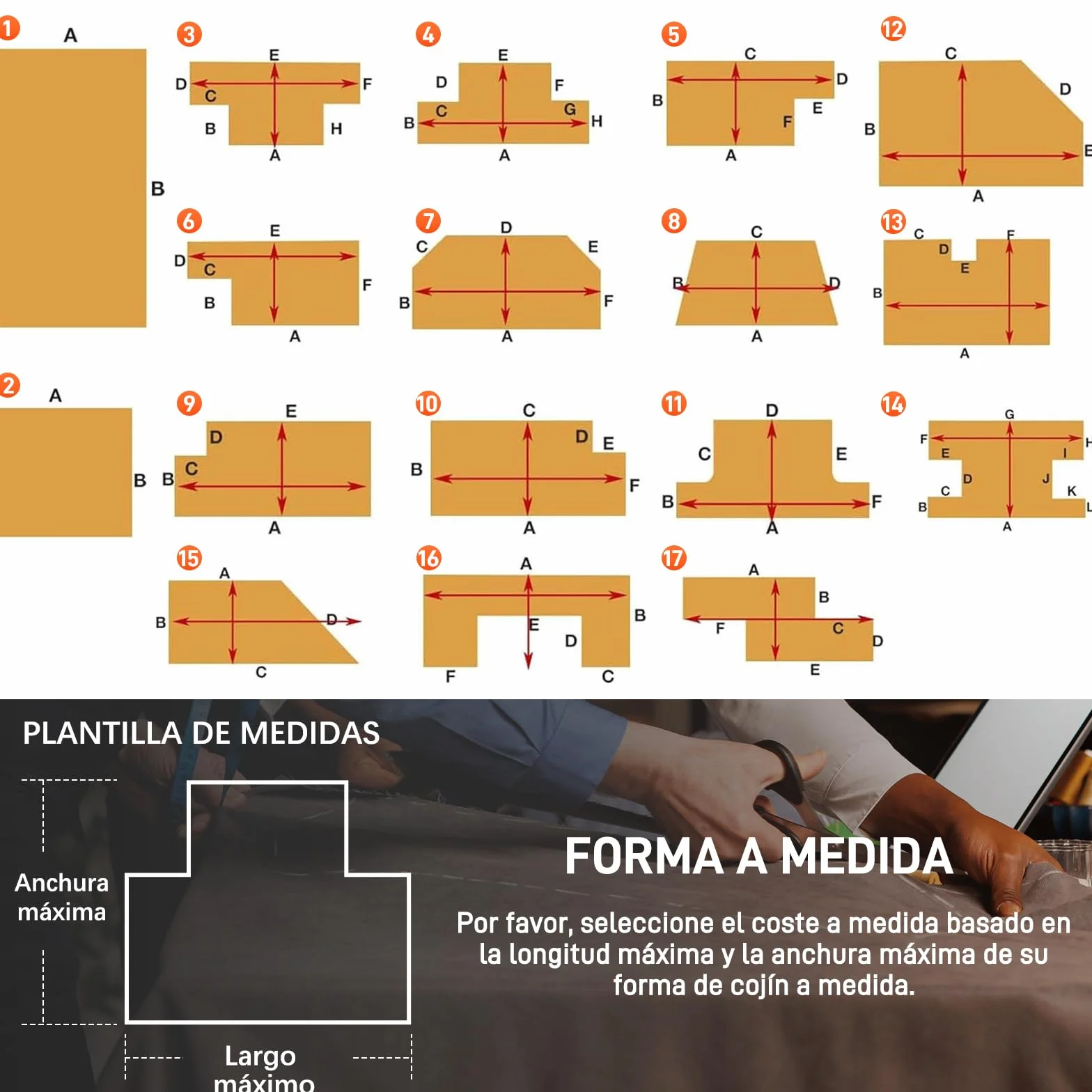 Cojines para Banco a Medida con Funda Desenfundable y Espuma 75D Impermeable Jardín Terraza