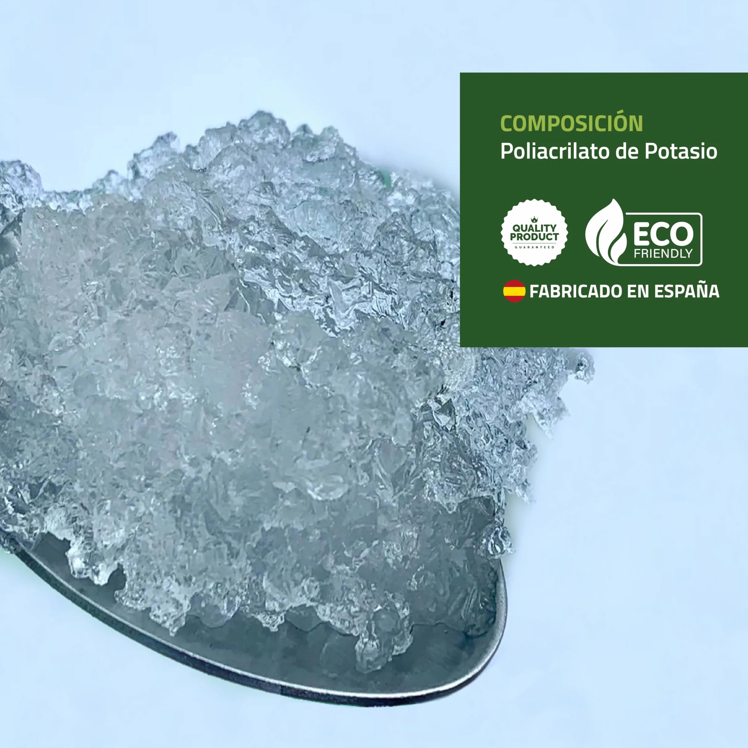 GROWMANIA.ES Hidrogel Retenedor de Agua 1 KG Polímero Súper Absorbente para Plantas hasta 300 L