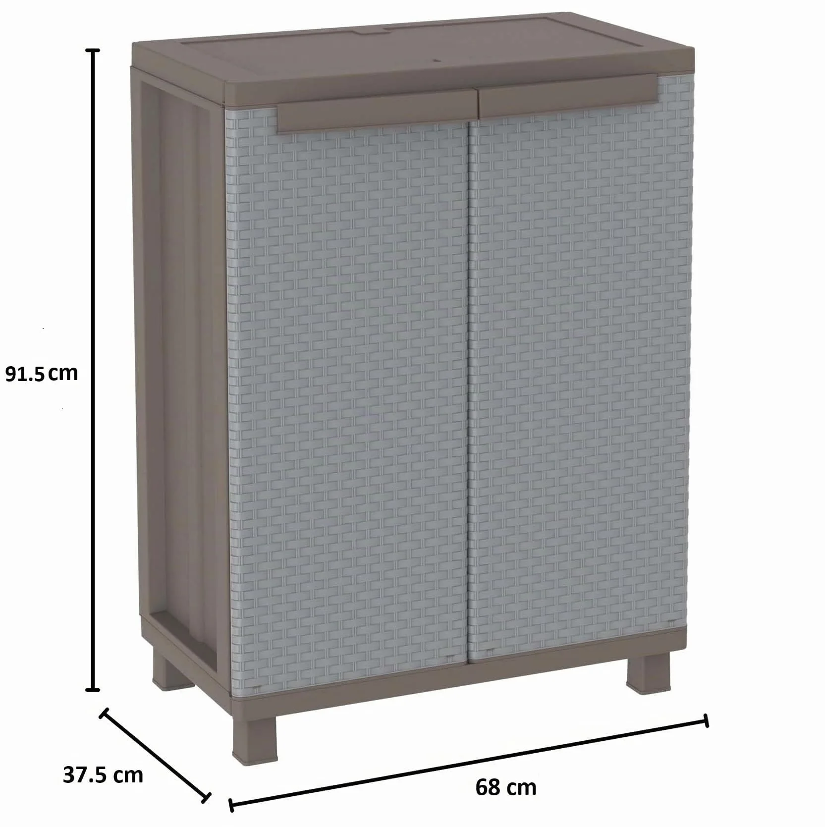 Armario 2 Puertas con 1 Estante Interno 68x37.5x91.5 cm