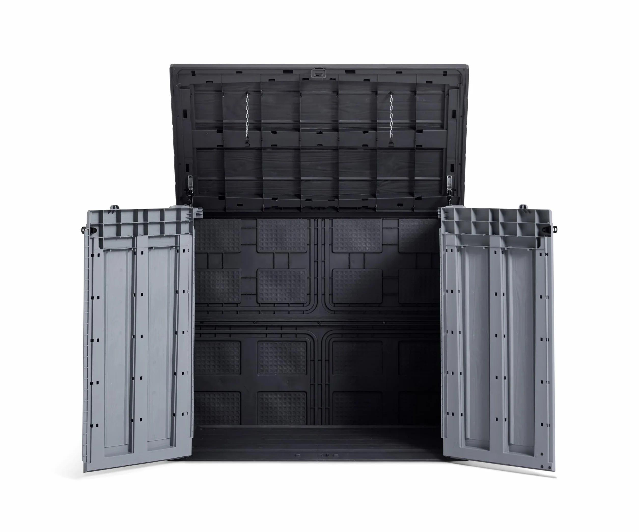 Keter Store-it-out Pro Cubo de Basura 1200 L Gris y Negro Resistente a la Intemperie UV Polipropileno