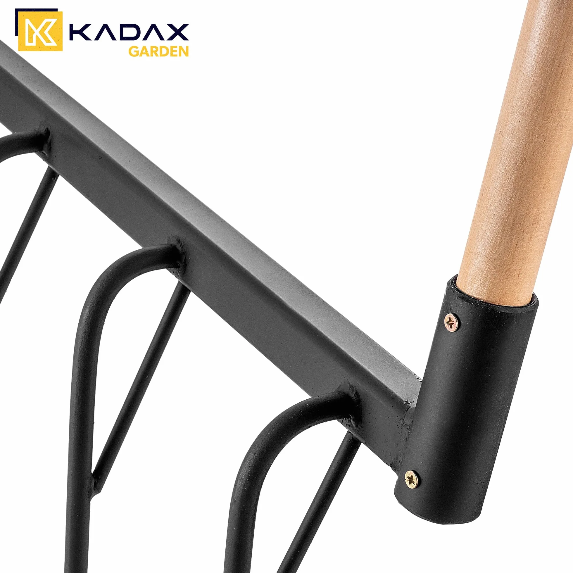 KADAX Horquilla de excavación 5 puntas mango madera, cultivador manual robusto para jardinería
