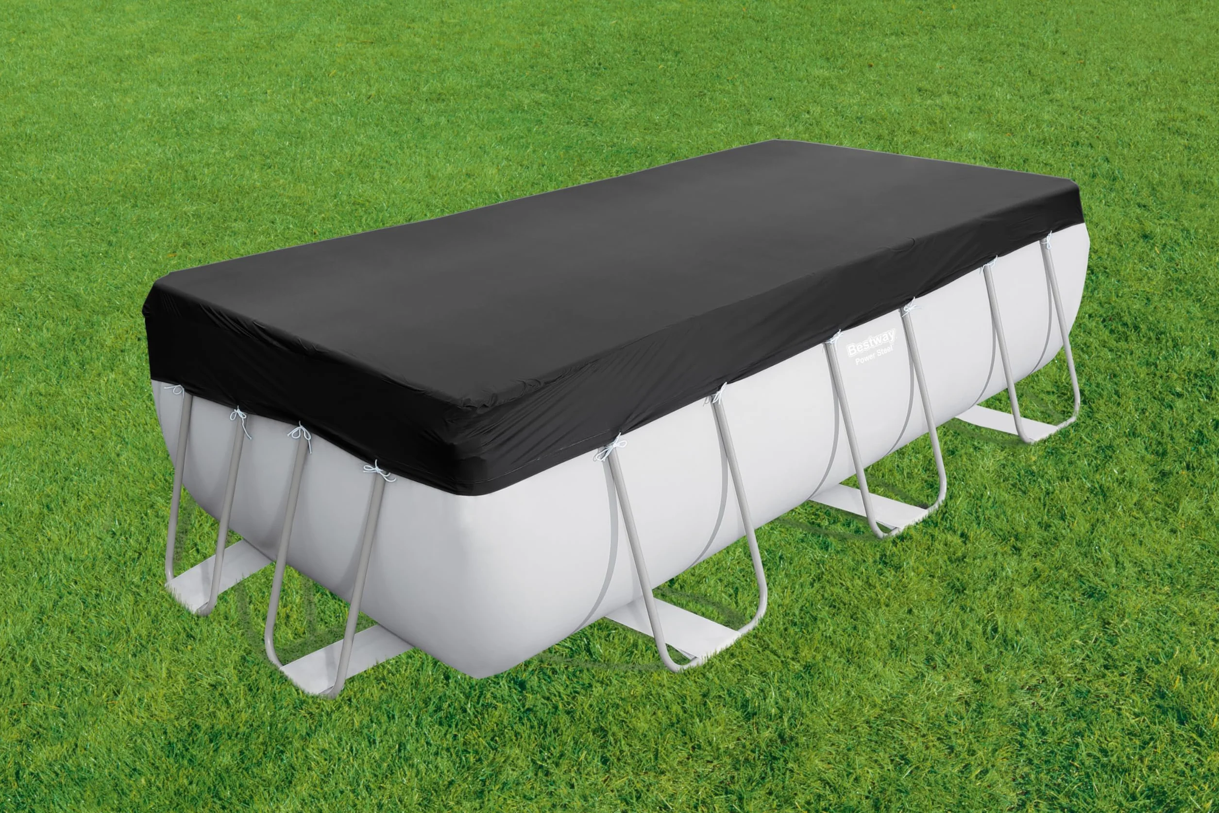 BESTWAY Cobertor de Invierno Rectangular 396x185 cm Negro para Piscinas 412x201 cm 404x201 cm