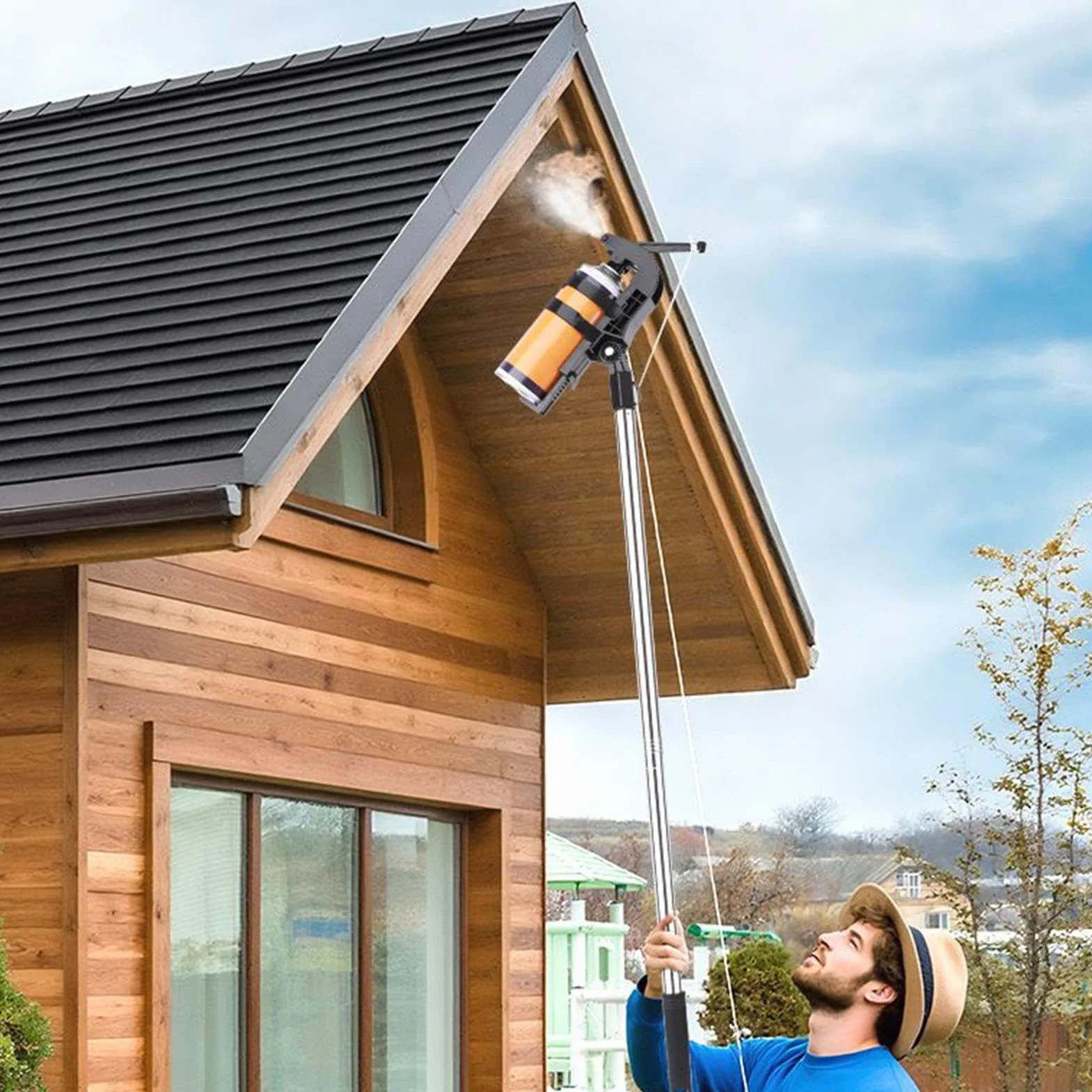 Adaptador Varilla Extensible Spray Adaptador Pulverizador Largo Alcance | Pértiga Extensible Spray Avispas Para Defensa Nidos Abejas Colmena Pintura Árboles Hojas Canaleta Jardín