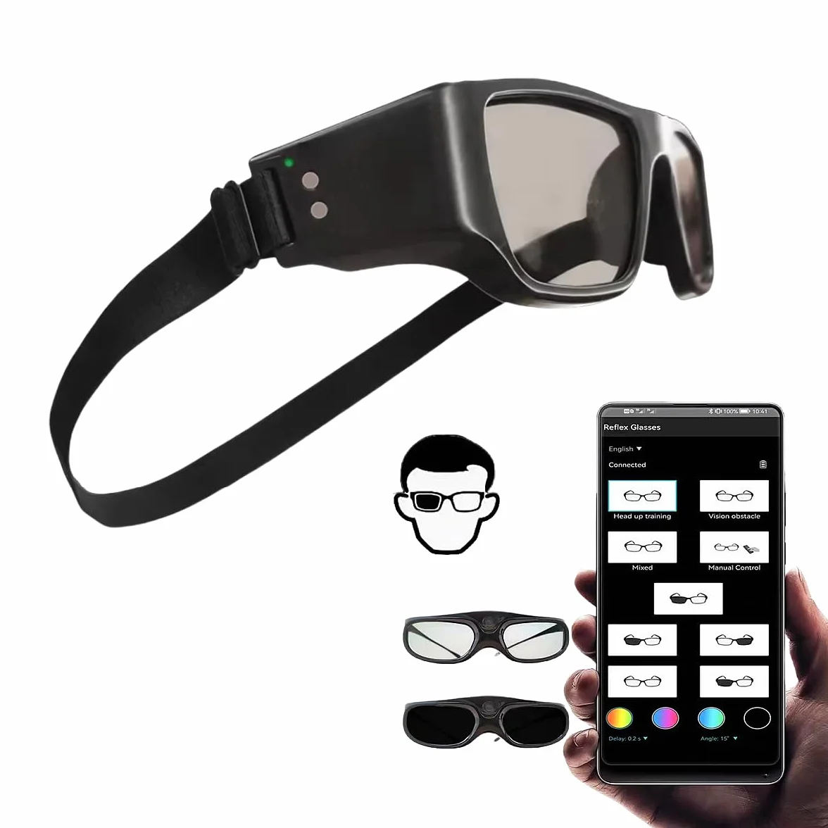 Gafas de entrenamiento GS05 con reflejo para cabeza, pantalla elevada para baloncesto, hockey, fútbol