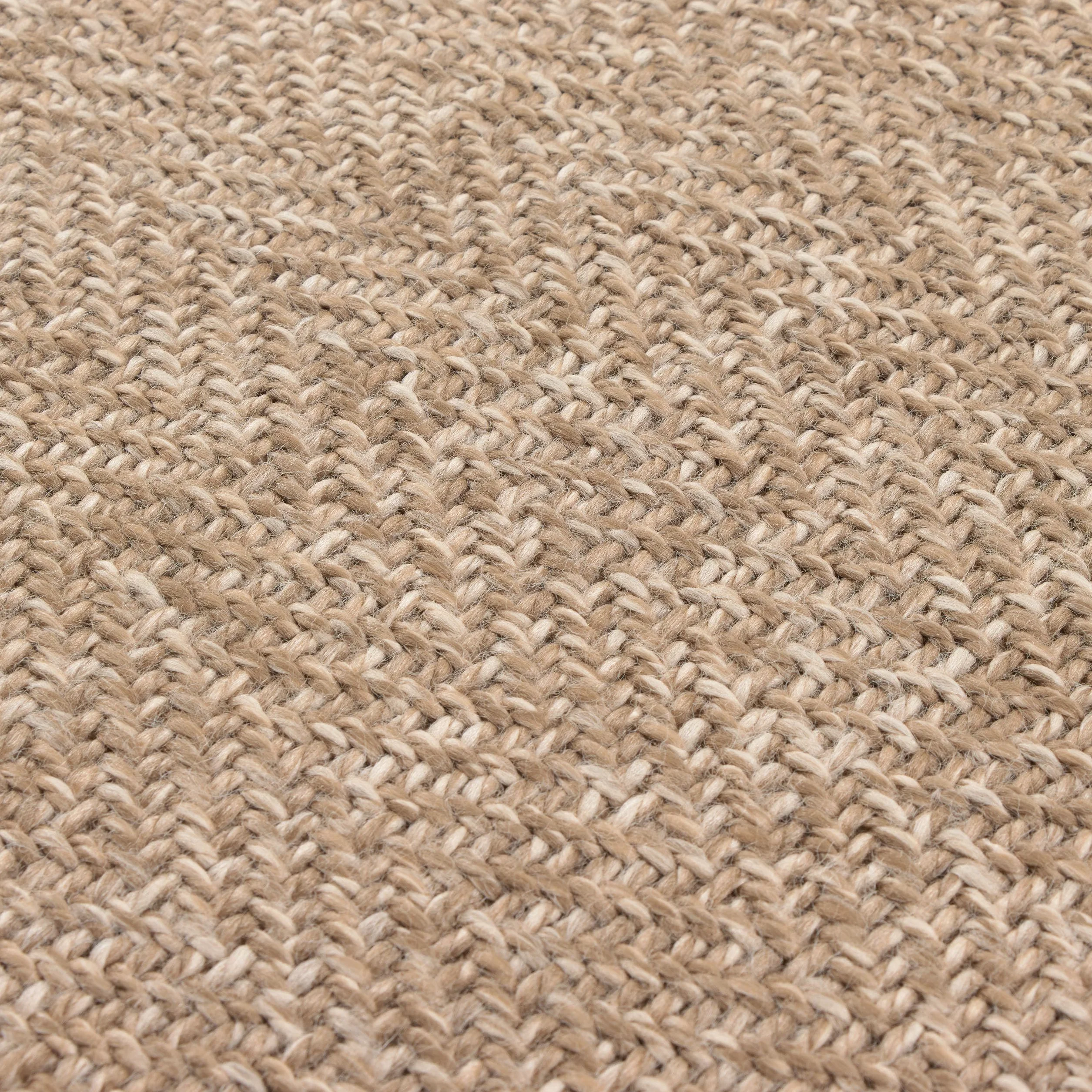 Alfombra para Exteriores Resistente a la Intemperie Aspecto Sisal 200 x 290 cm Beige Natural