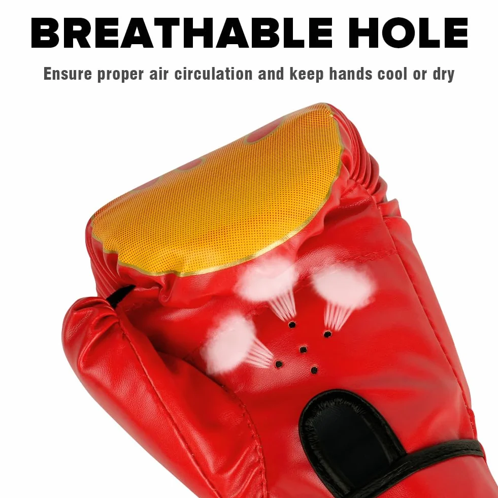 Flintronic Guantes de Boxeo para Niños 4OZ 6OZ Entrenamiento Kickboxing Muay Thai MMA