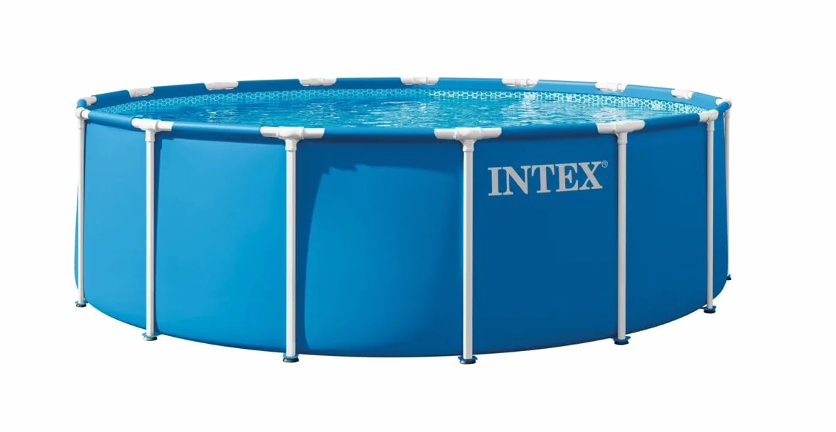 Intex Piscina Desmontable Metal Frame D457x122 cm 16.805 litros Escalera Tapiz Cobertor Depuradora Cartucho Ø32 mm