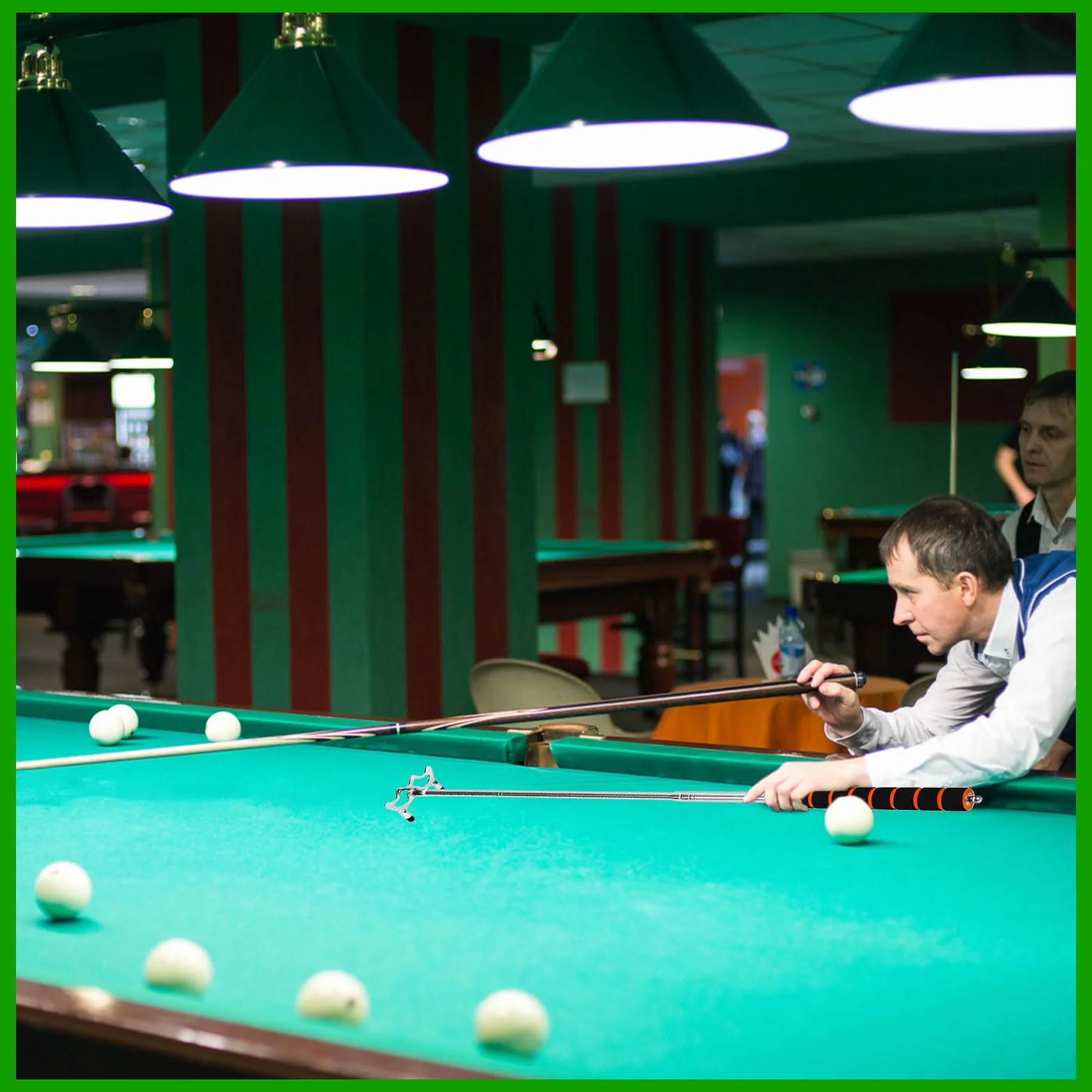 Puente de Billar Retráctil con 3 Cabezales Extraíbles para Snooker