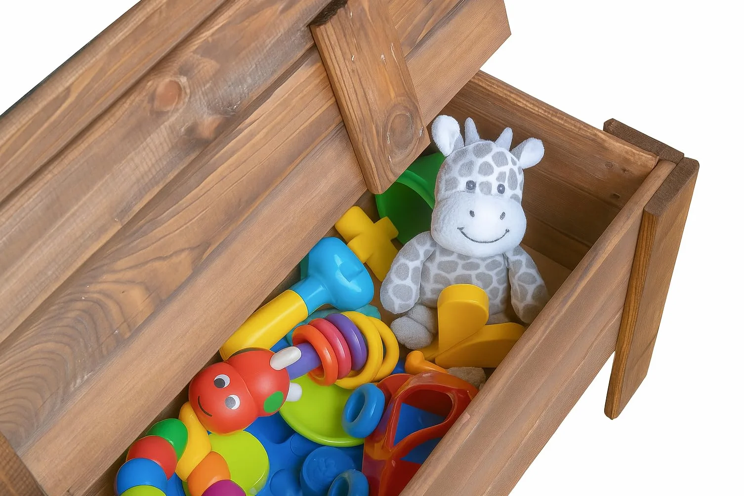 Arcón de Jardín 111 L Madera Maciza de Pino 71x54x29 cm Marrón Caja de Almacenaje