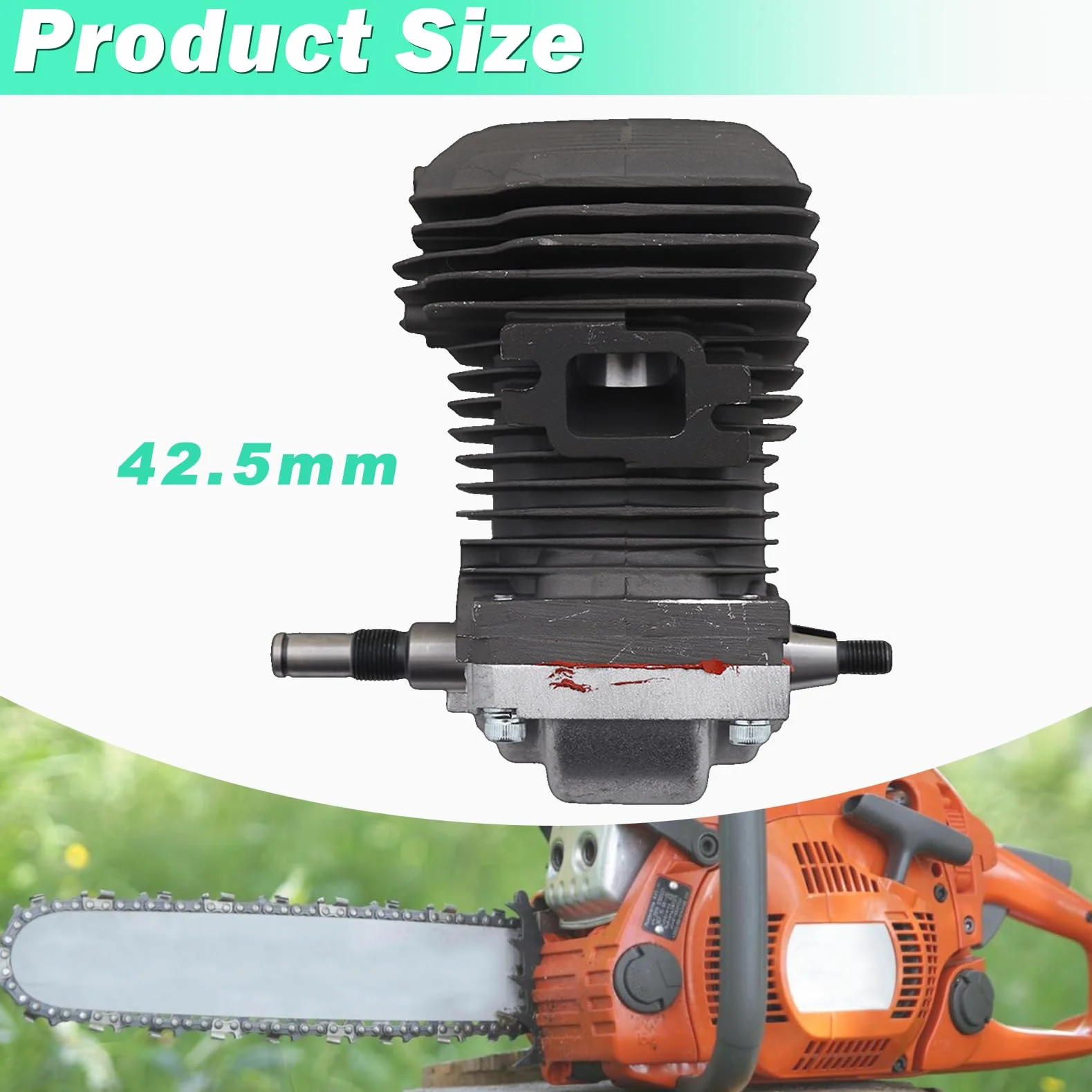 Adefol Kit de cilindro de 42,5 mm para motosierras Stihl MS250 MS230 023 025, cilindro con línea de combustible, filtro de combustible, sello de aceite, filtro de aire, repuesto OEM 1123 020 1209