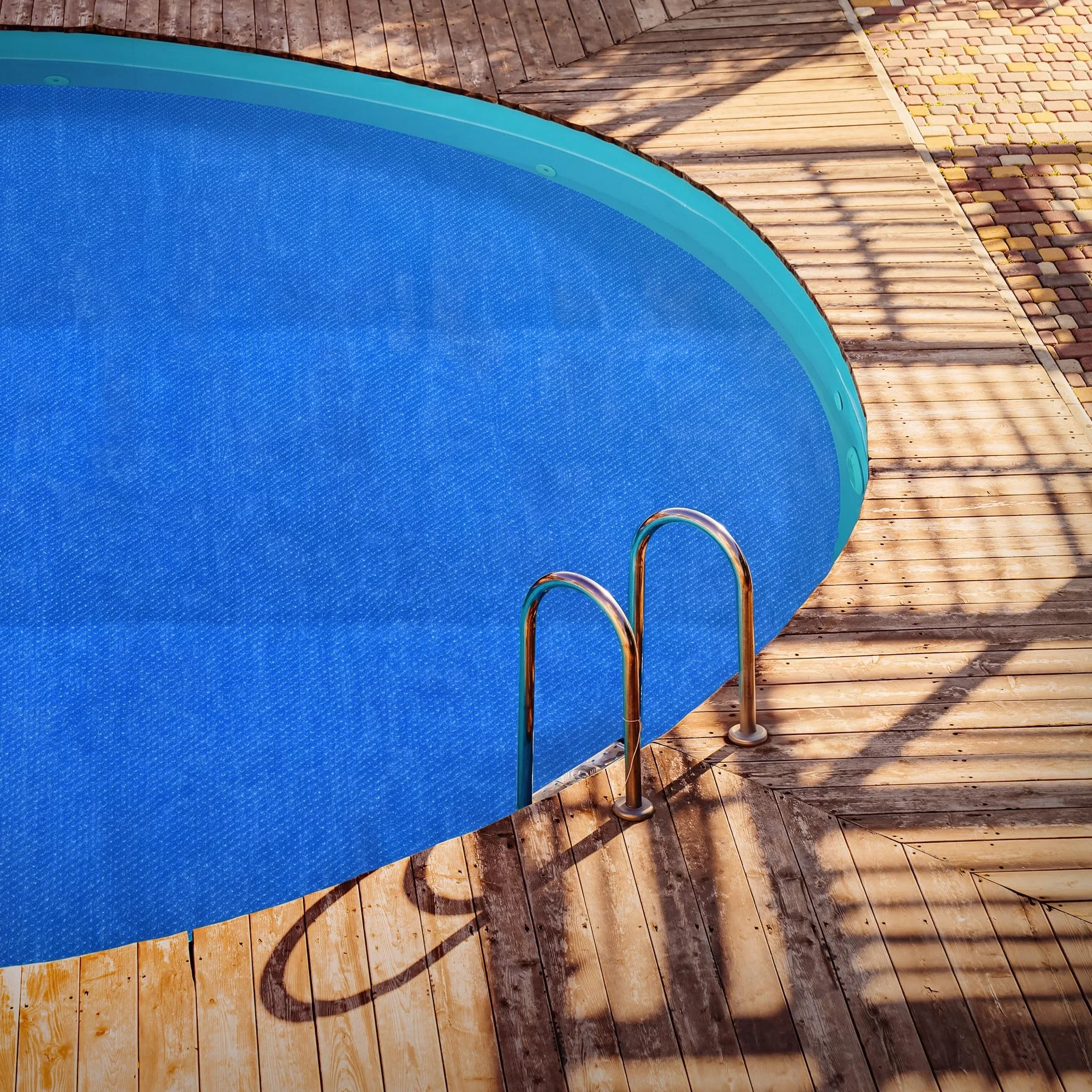 ECD Germany Cubierta Solar para Piscina Redonda Ø 366 cm, Azul, Lona Térmica de Burbujas, 400 µm