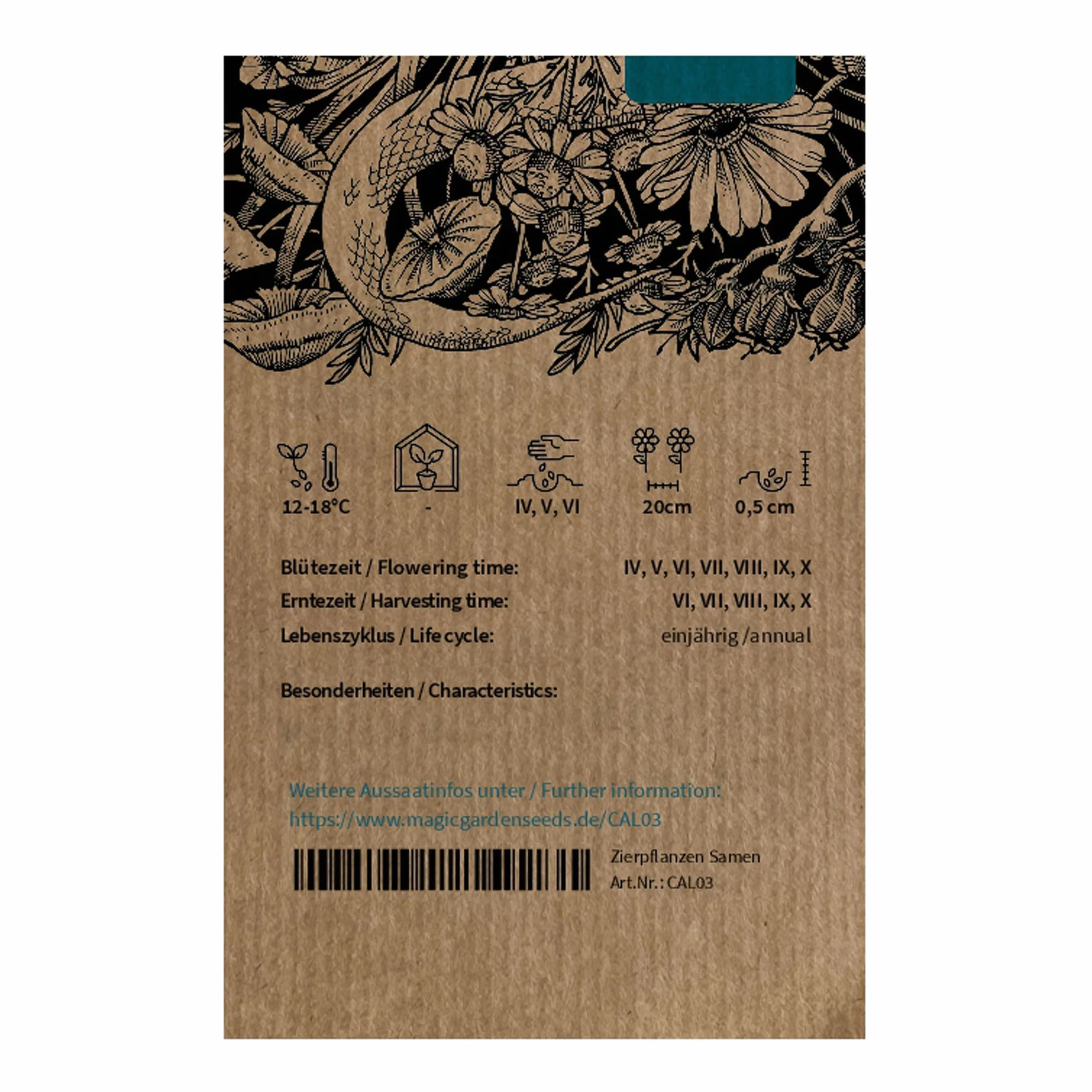 Calendula officinalis - 50 semillas