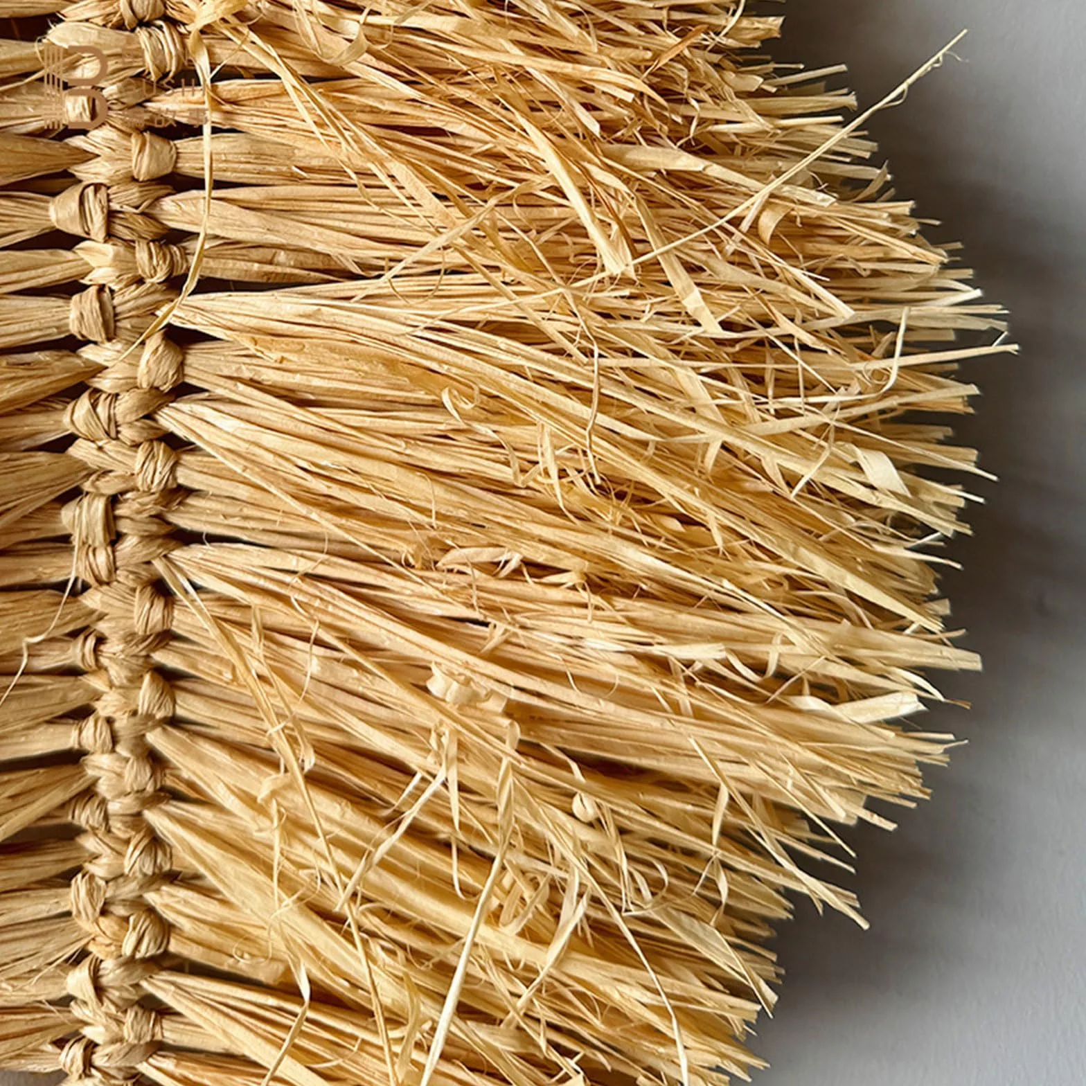 Adorno colgante de pared de rafia tejida a mano con forma de hoja, decoración para cabaña y dormitorio