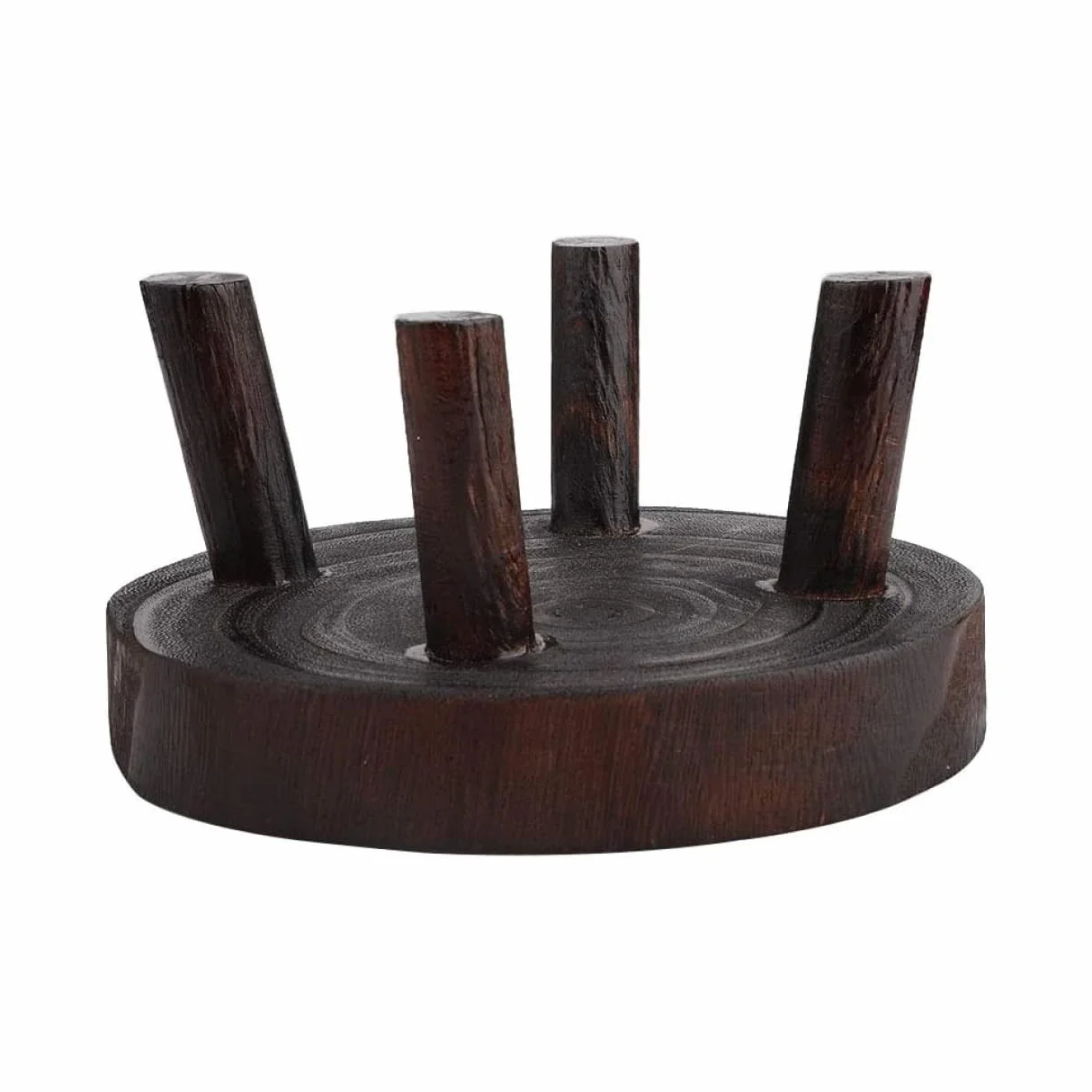 Soporte de madera para plantas 14 cm redondo maceta jardín taburete interior exterior patio