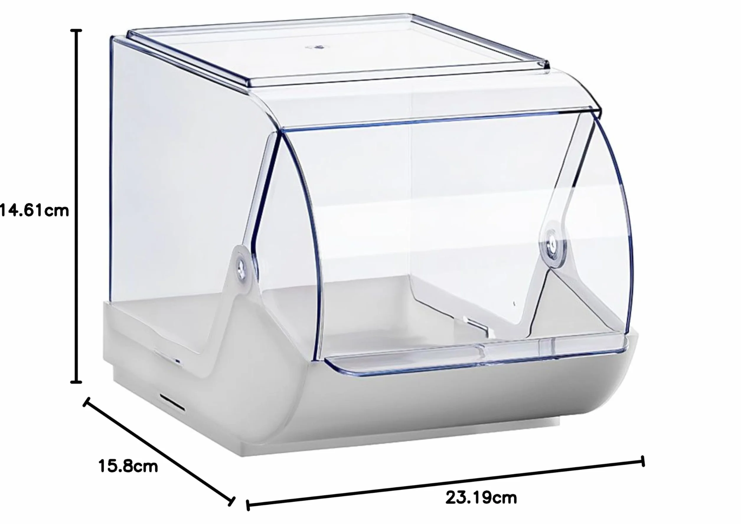 hünersdorff Caja de polipropileno con tapa transparente 3,7 litros almacenamiento