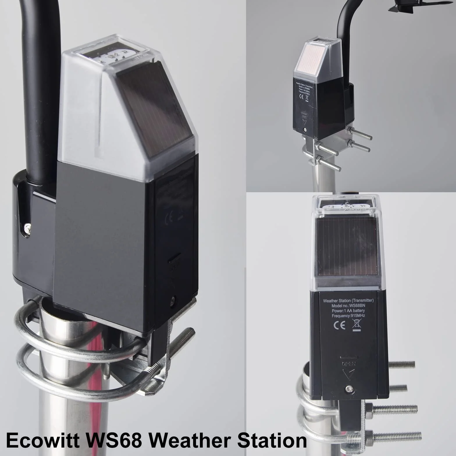 Ecowitt WS68 Anemómetro Inalámbrico Sensor de Velocidad y Dirección del Viento Solar