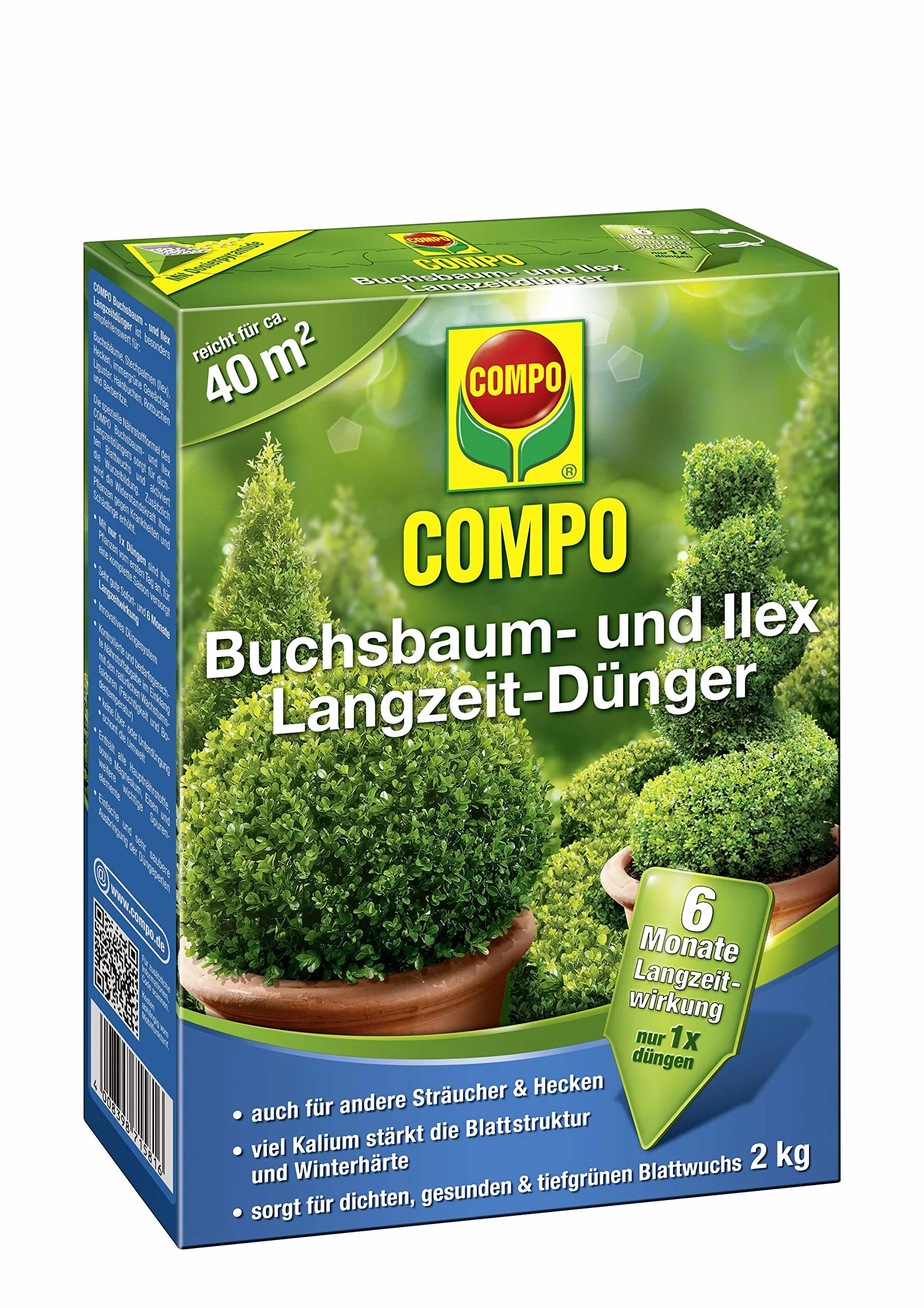 COMPO Abono de larga duración para boj e Ilex, 2 kg