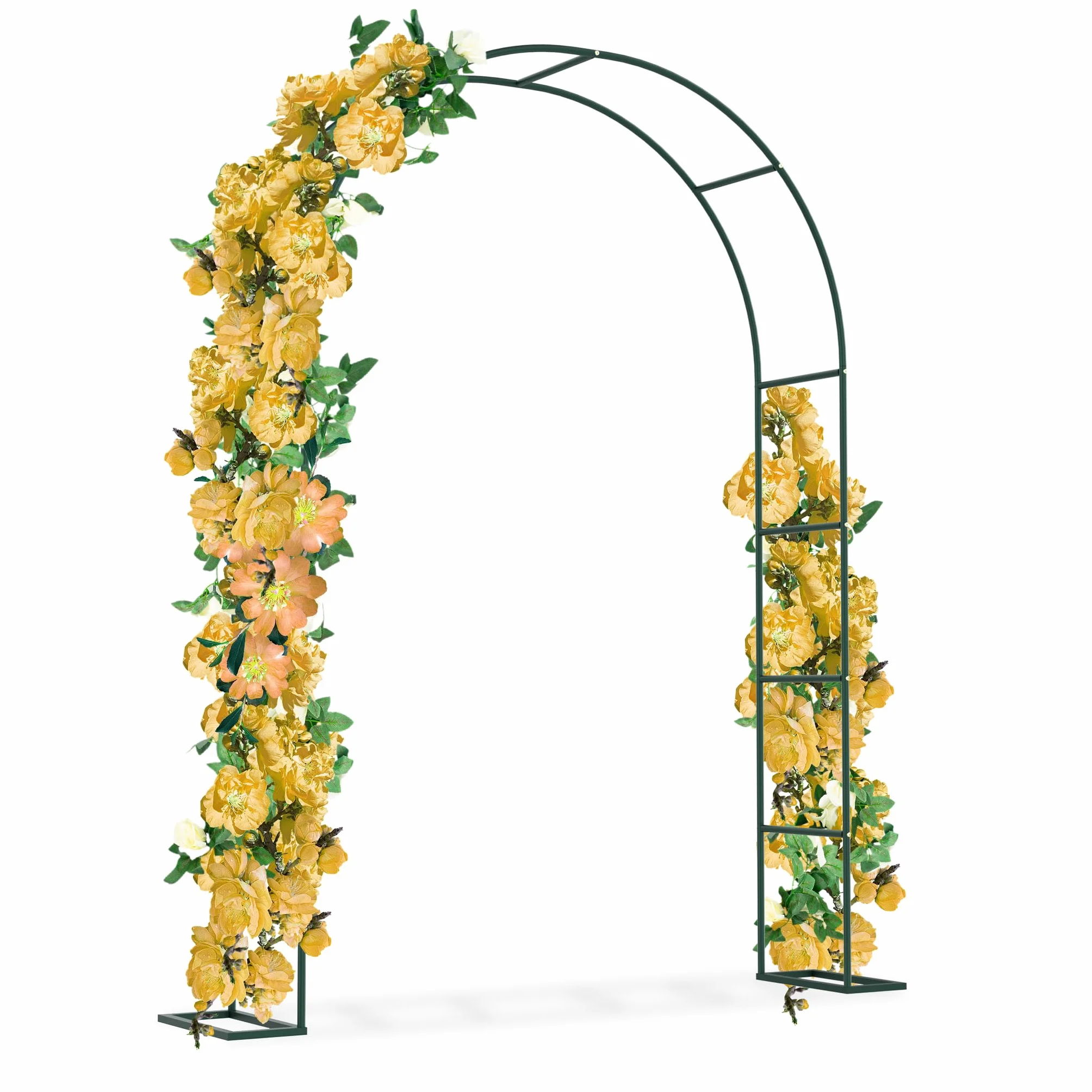 FIVMEN Arco para rosas de metal 240 x 192 x 38 cm resistente a la intemperie verde