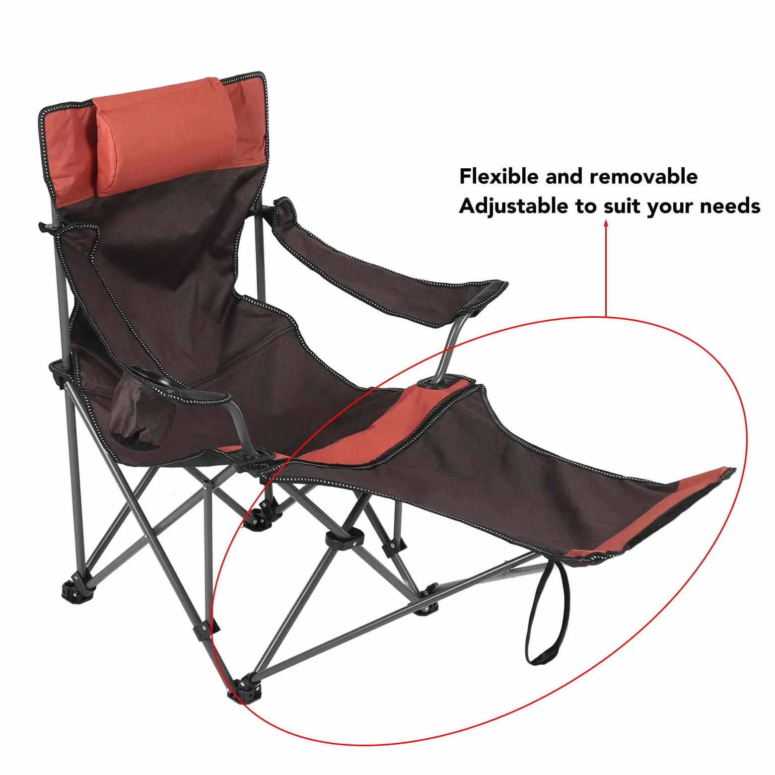 Asixxsix Tumbona Plegable para Adultos con Capacidad de 500 Libras, Silla Reclinable para Patio con Almohada Extraíble, Silla Multifuncional de Gravedad Cero para Camping, Playa, Picnic, Resistente