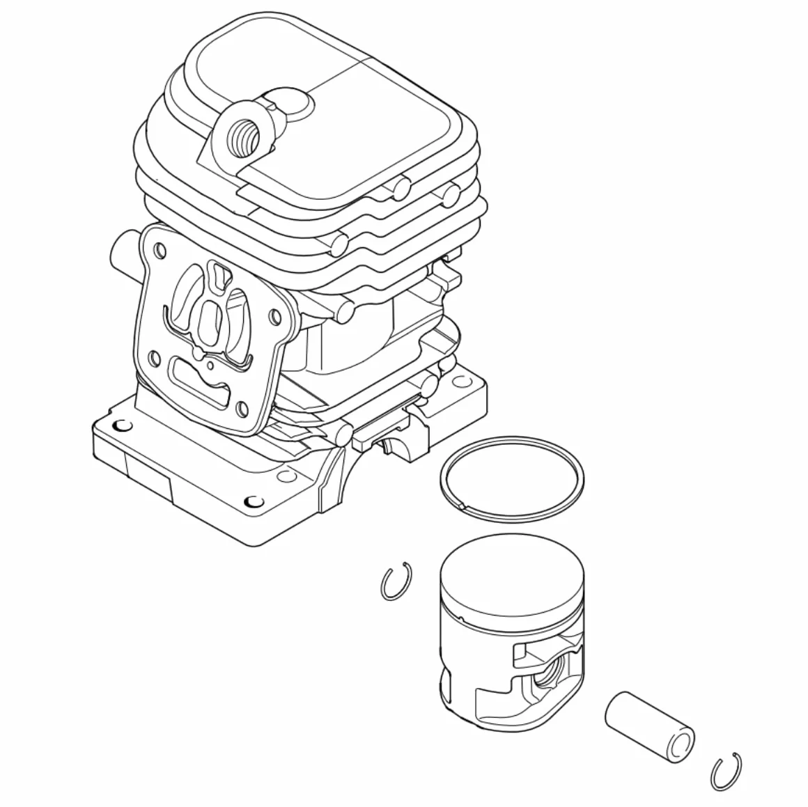 Kit de cilindro y pistón de 37 mm para motosierra Stihl MS170 2-Mix, MS 170 2-Mix, MS170 2Mix, MS 170 2Mix Engine, número de pieza 1130-020-1212 1130-030-2014