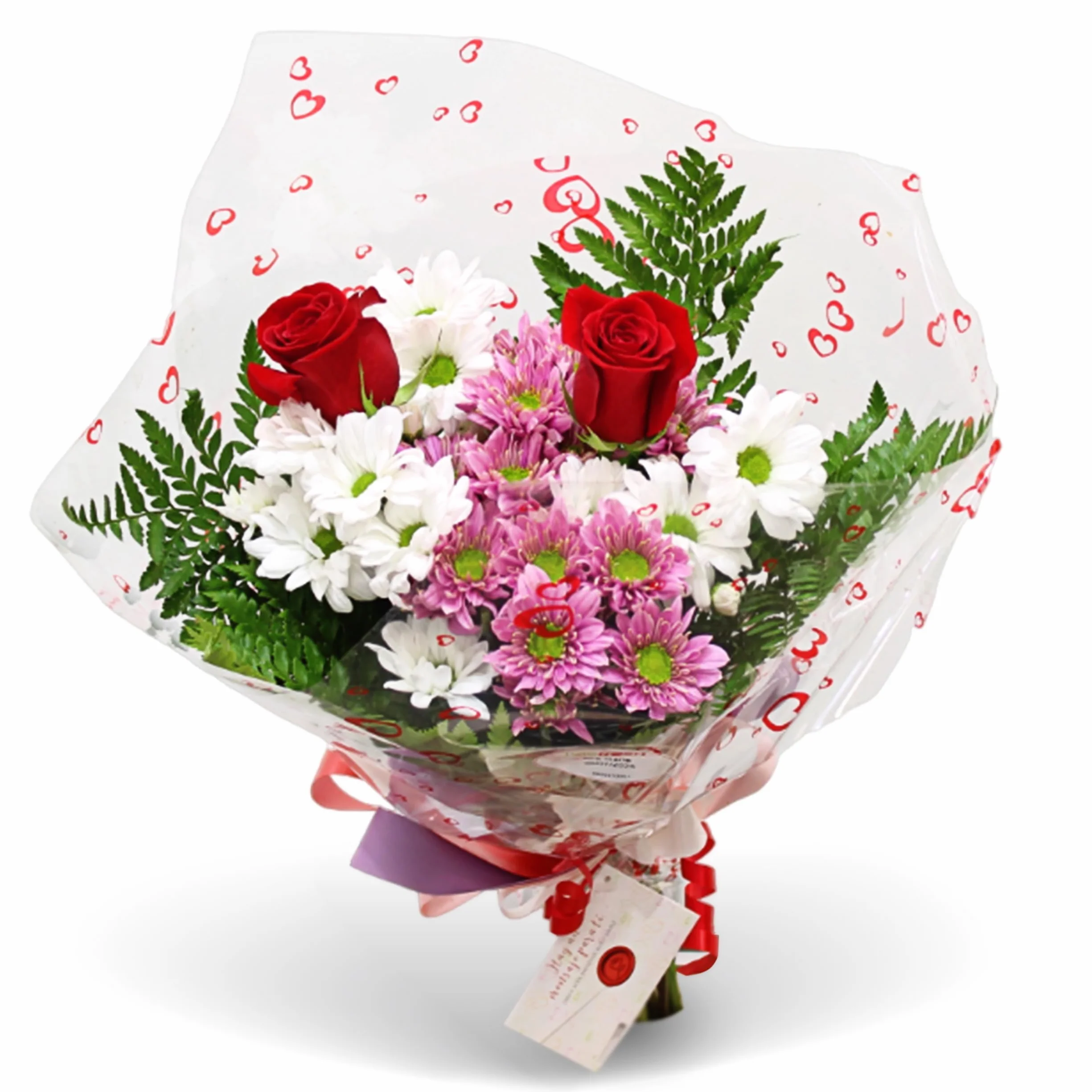 Pareja Rosas Rojas Naturales teleROSA - Flores naturales a domicilio con tarjeta dedicatoria