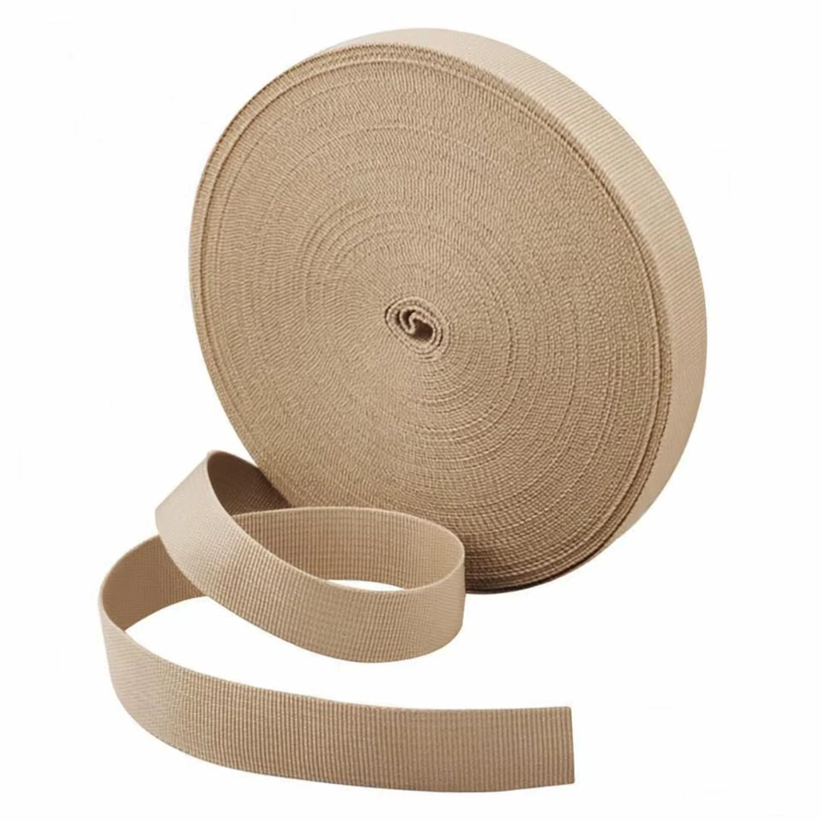 1 rollo de corbata para árbol de 65.6 pies para soporte de plantas, correa de jardín de 1 pulgada de ancho, material de estacas y guiado, 0.8 kg de fuerza (caqui)
