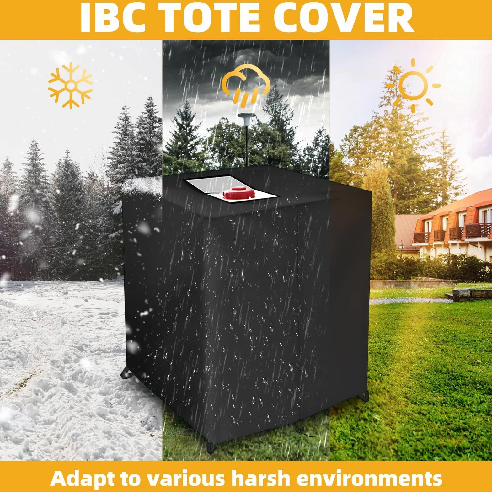 Cubierta para Tanque IBC 1000L 420D Impermeable Anti-UV