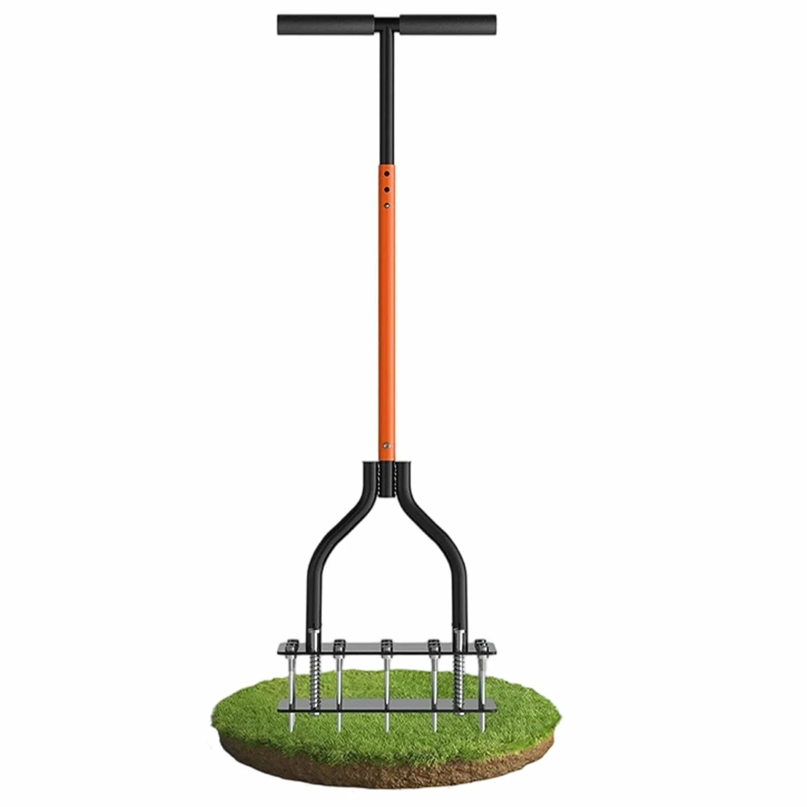 Genérico Aireador De Césped Herramienta De Jardín con 15 Púas De Hierro | Aireador De Jardín Reforzado Para Cuidado Del Césped En Jardines Campos Hogar Golf Parques Primavera Otoño Jardinería