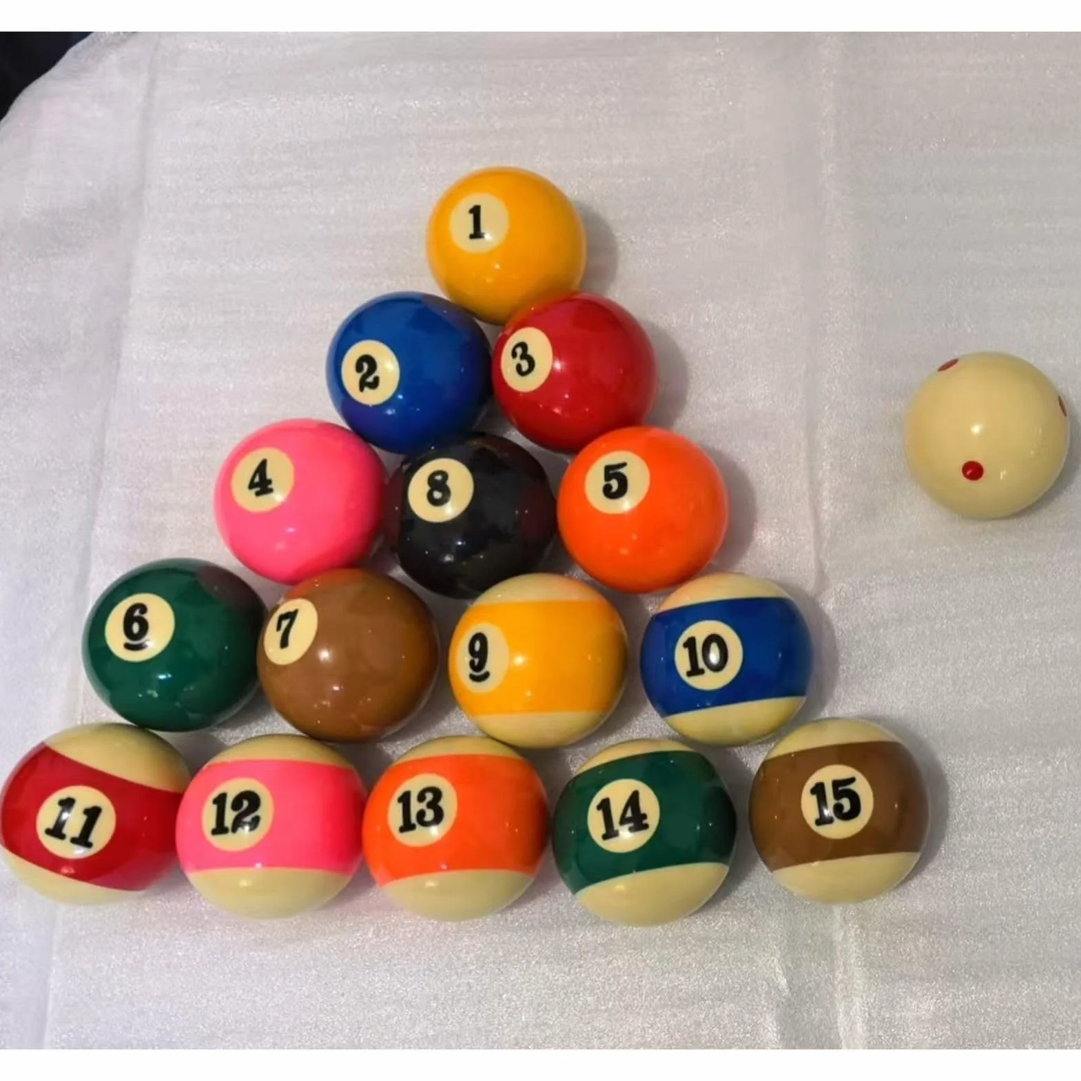 Juego de Bolas de Billar 57,2 mm 16 Piezas Resina Standard para Competición