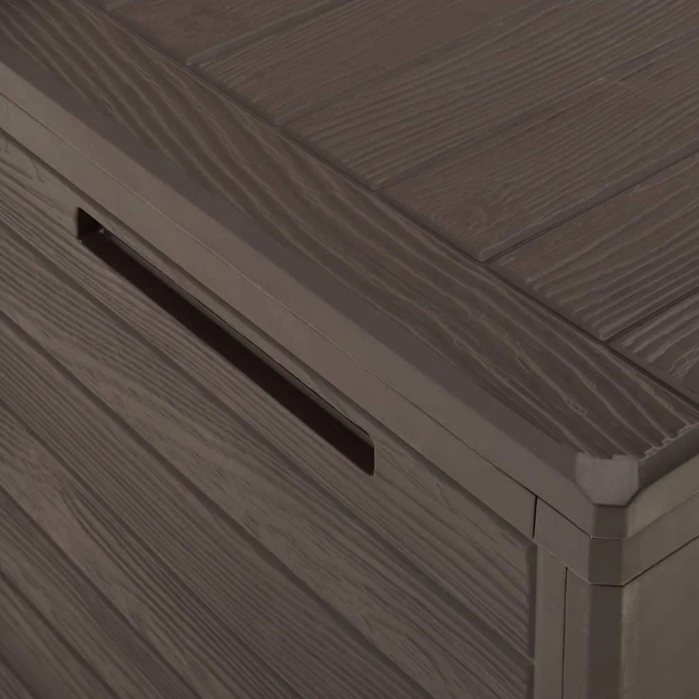 vidaXL Caja de Almacenamiento de Jardín Baúl 78x44x55 cm Marrón