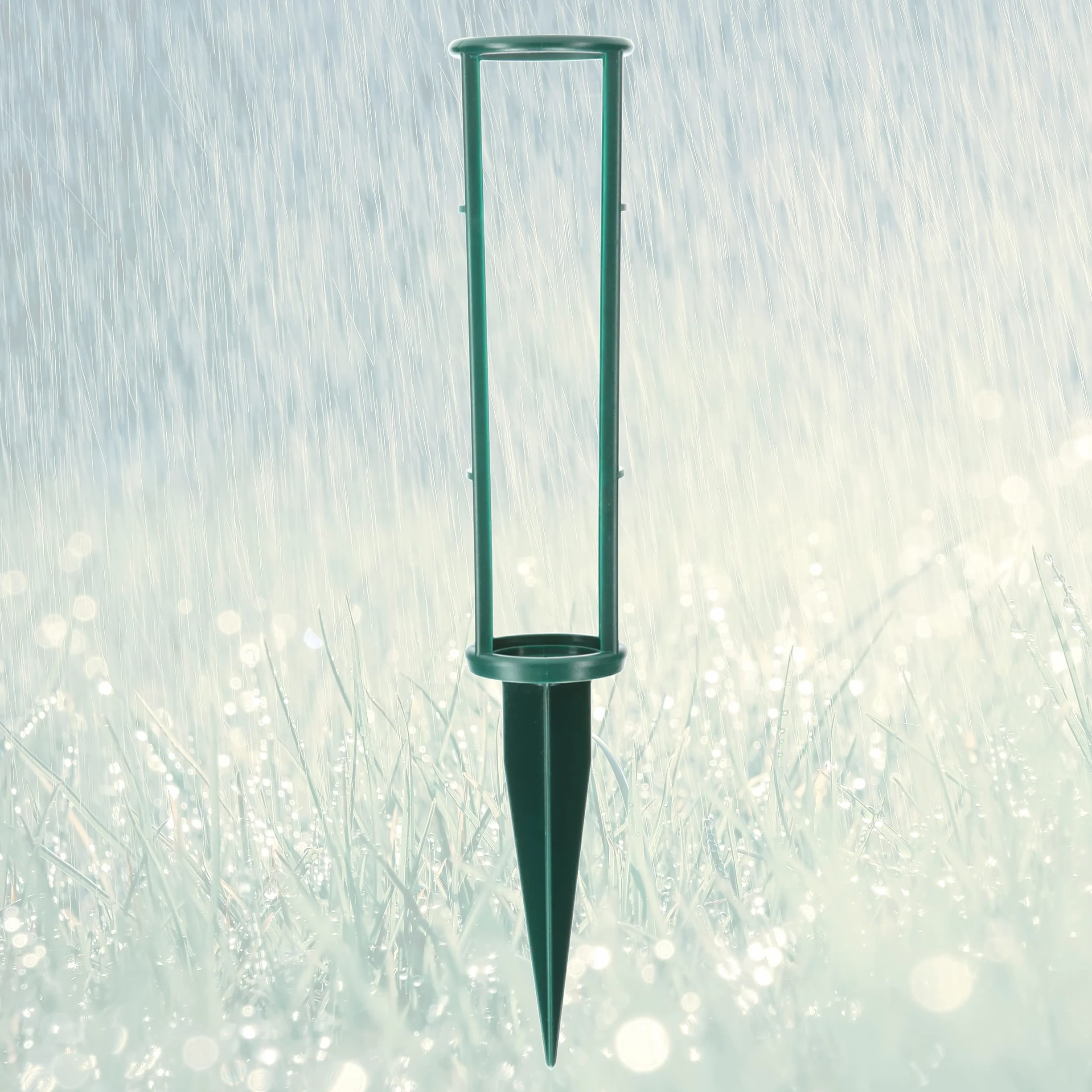 Lantelme Pluviómetro con Pica 24 cm x 8 cm Plástico Cristal Medidor de Precipitaciones