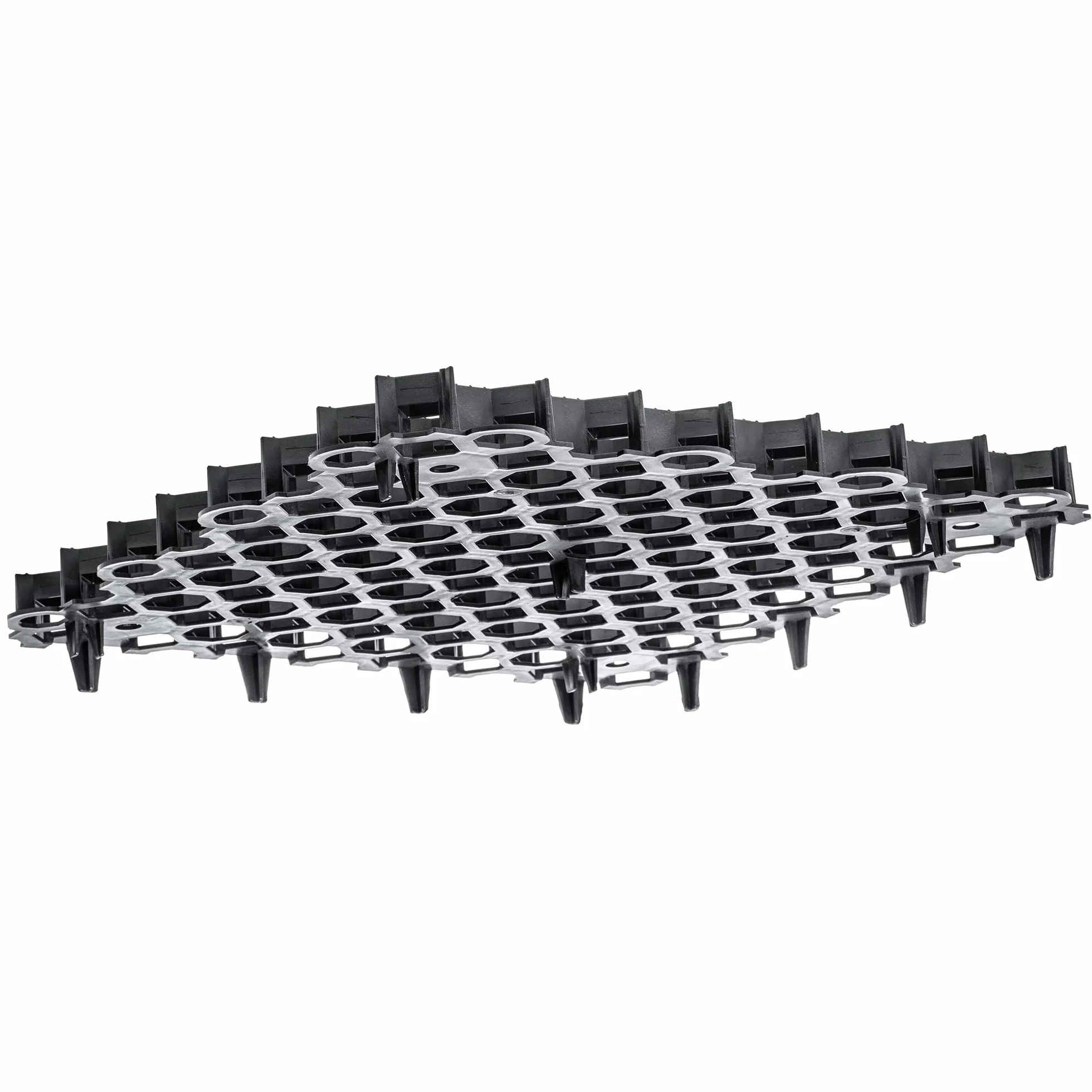 KADAX Rejilla para césped 50x50 cm Negro 10 Unidades