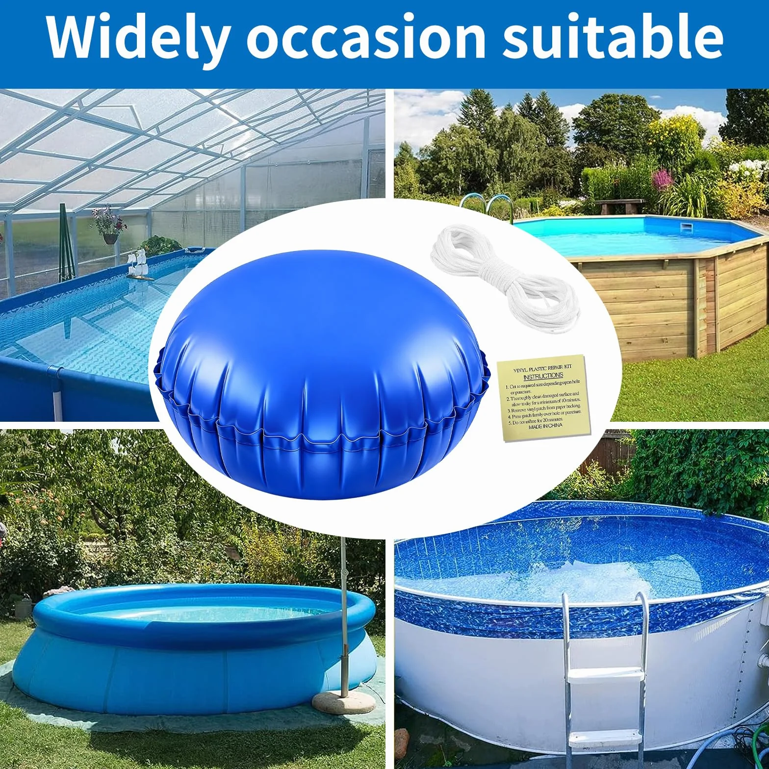 Cojín de Piscina de Invierno 3m, Cojín de Aire para Cubierta de Piscina