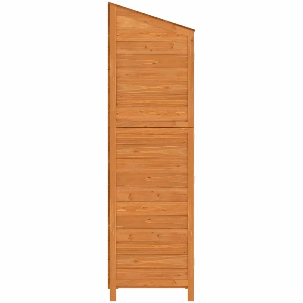 Cobertizo de jardín Madera Maciza de Abeto marrón 55x52x174,5cm