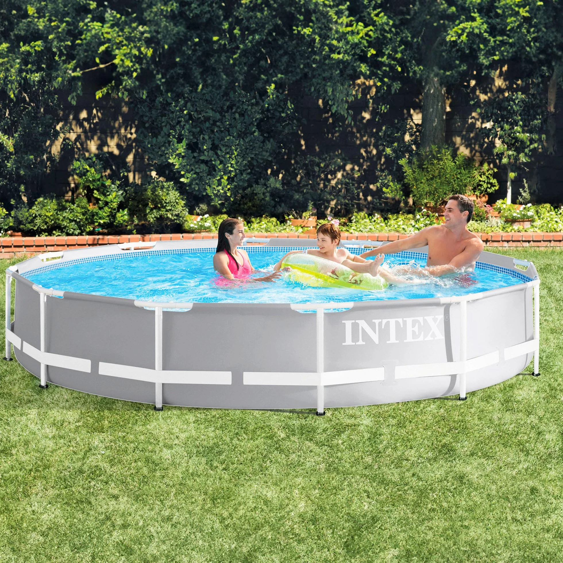 Intex Prism Frame Piscina Desmontable Redonda 26712NP con Depuradora