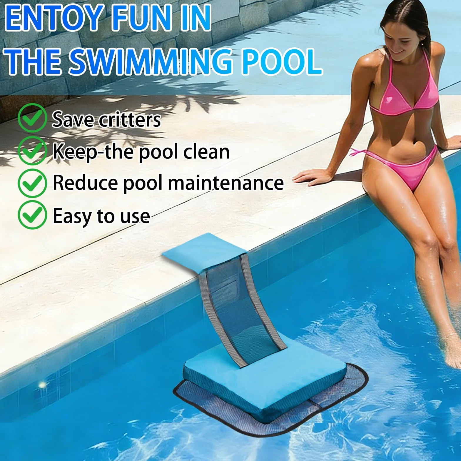 Rampa de rescate de animales para piscina, rescatador de ranas, sapos, lagartos, patos, serpientes