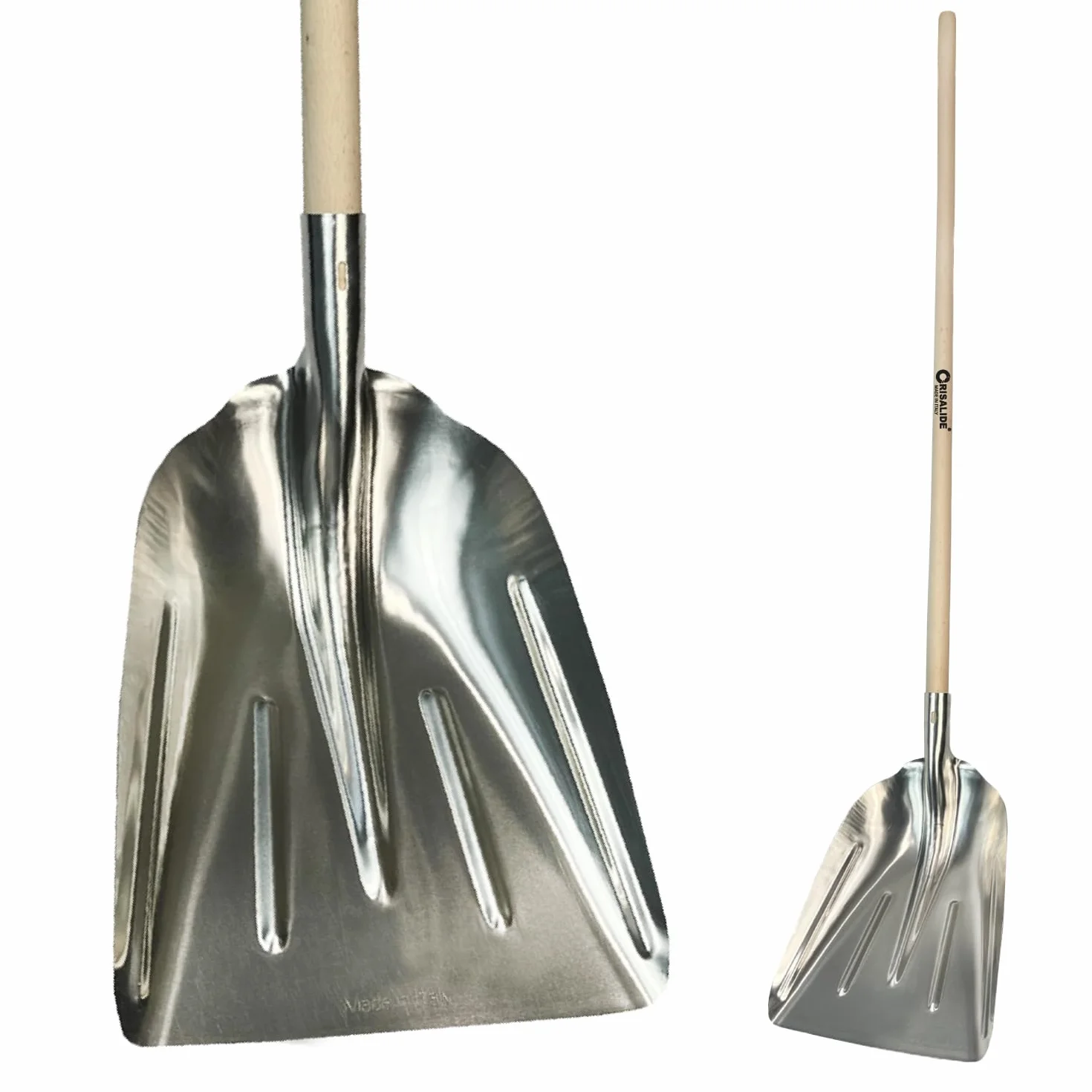Crisalide Pala 36x49 cm Mango Madera Aluminio Nieve Agrícola Jardinería Trabajos Pesados