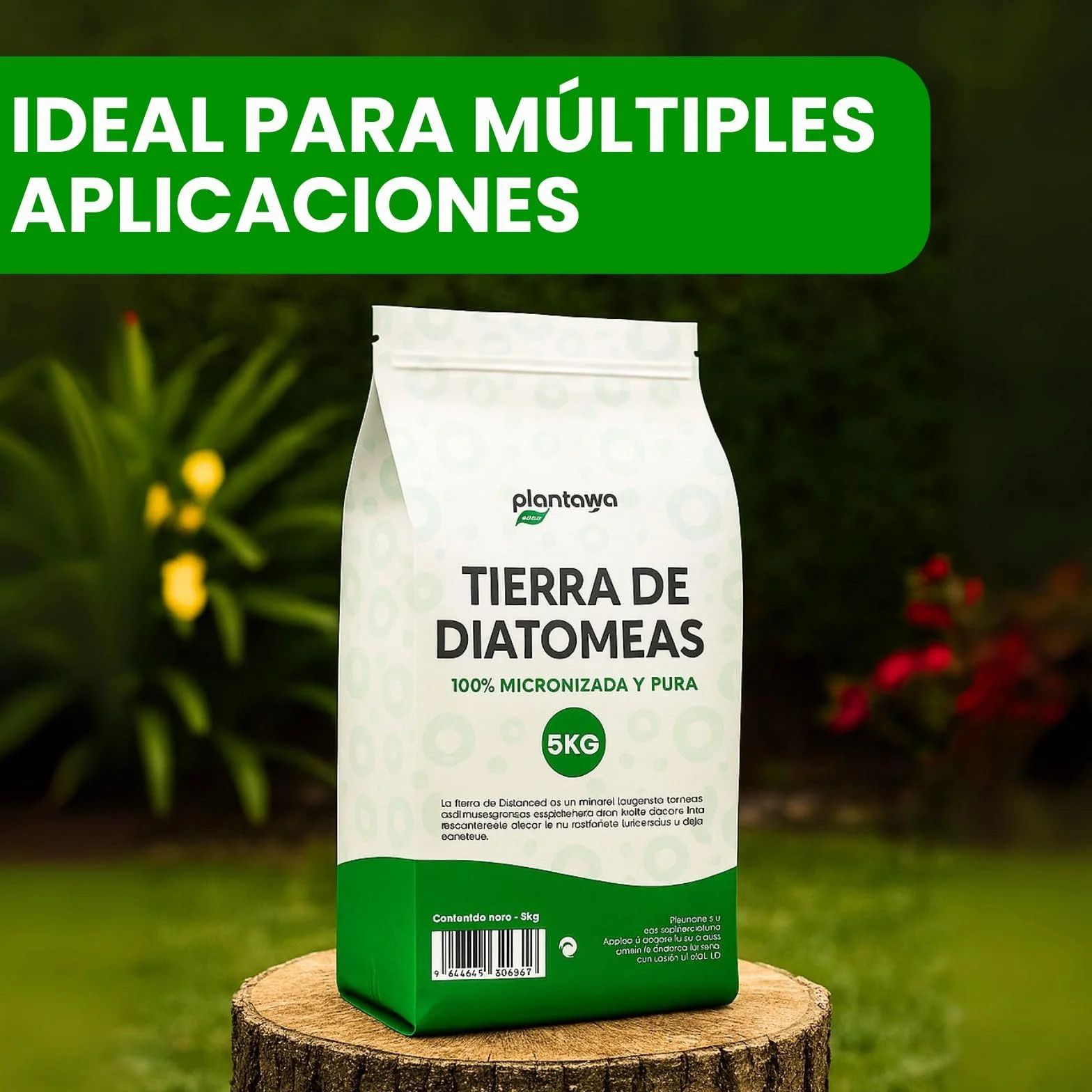 PLANTAWA Tierra de Diatomeas 5 kg Polvo Ultrafino Alta Pureza Materia Prima Natural