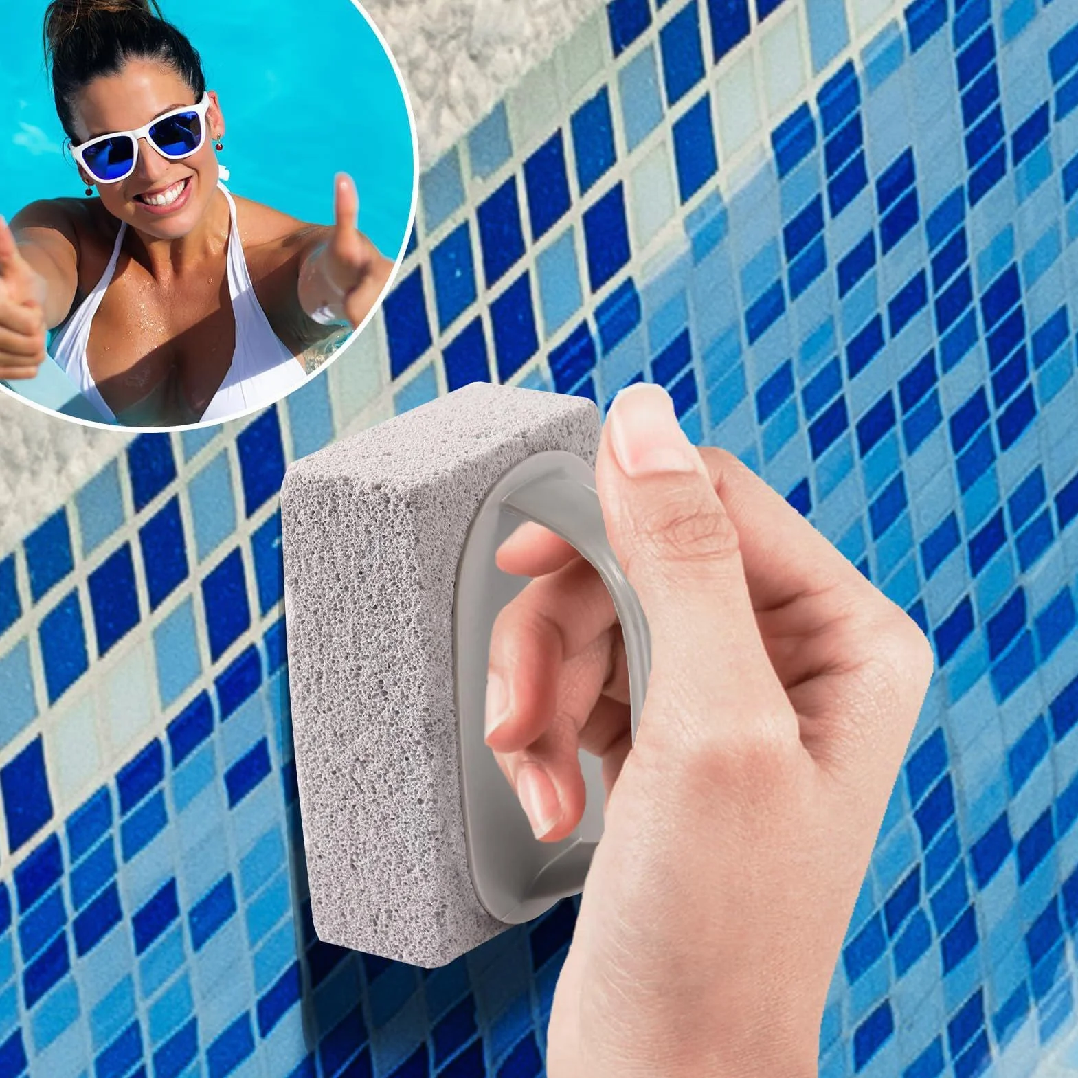 bloque de piedra pómez para piscinas, limpiador de azulejos, removedor de calcio