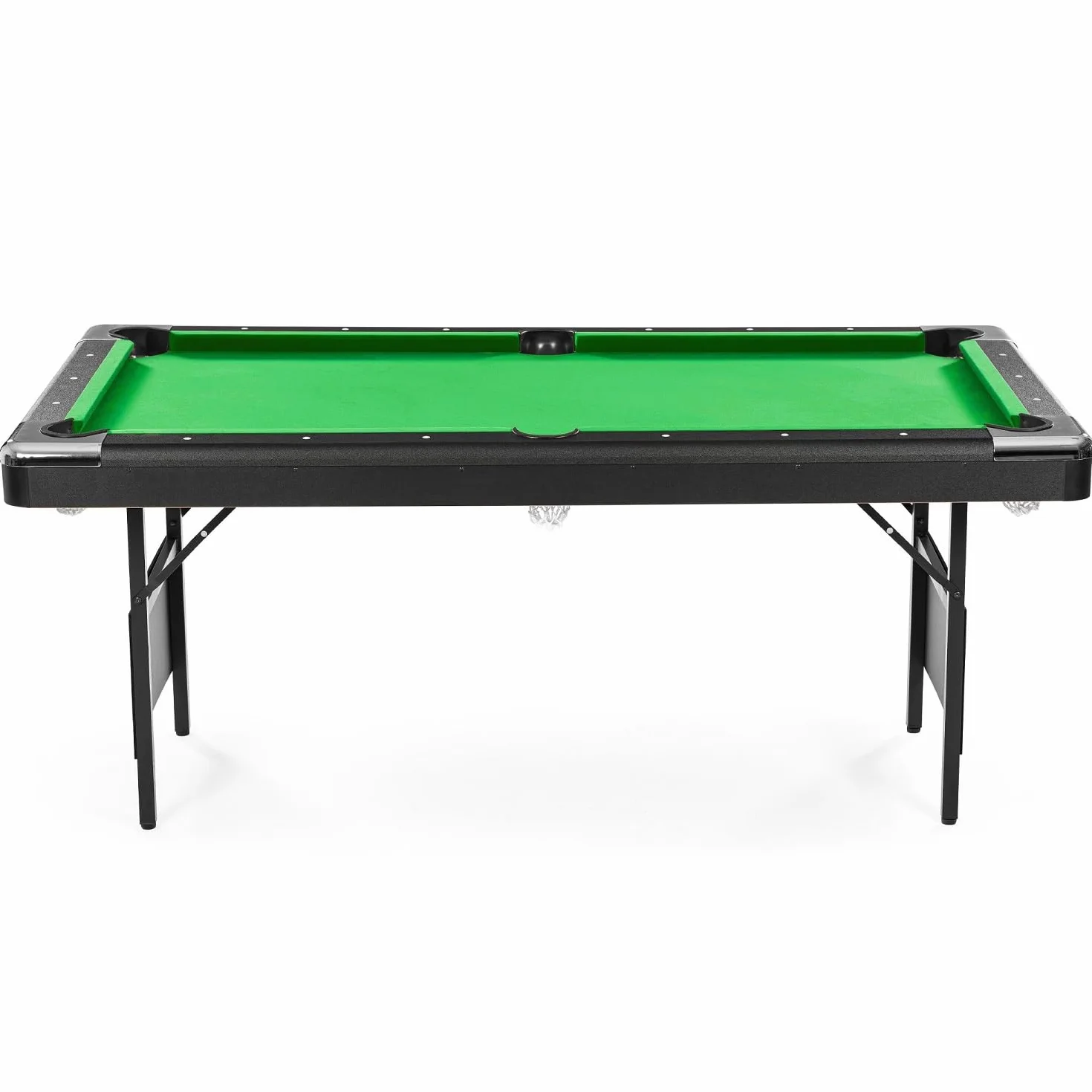 Mesa de billar plegable Buckshot Atlanta 193x109x81 cm 6 pies verde y negro