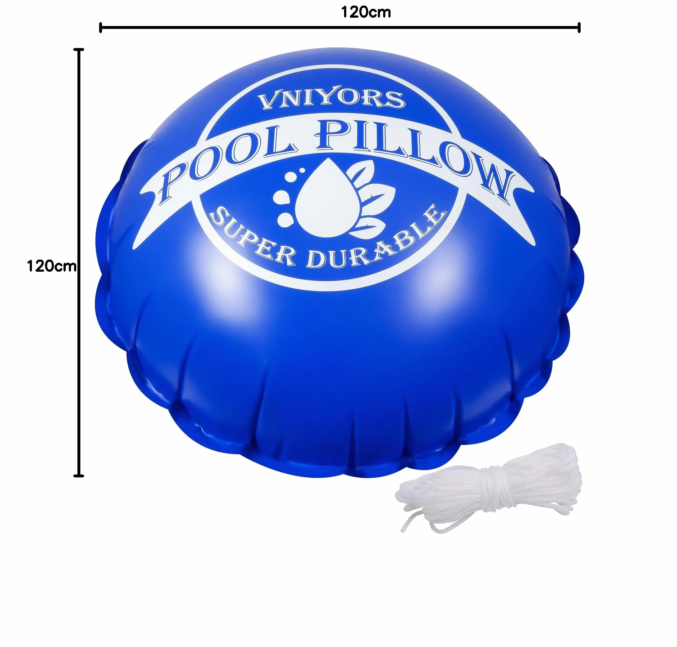 Pokrowiec na basen XXL 120x120 cm, poduszka powietrzna 366 poduszek