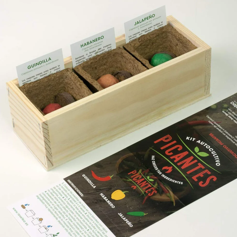 Kit Autocultivo Picantes Guindilla Habanero Jalapeño Cultiva en Casa